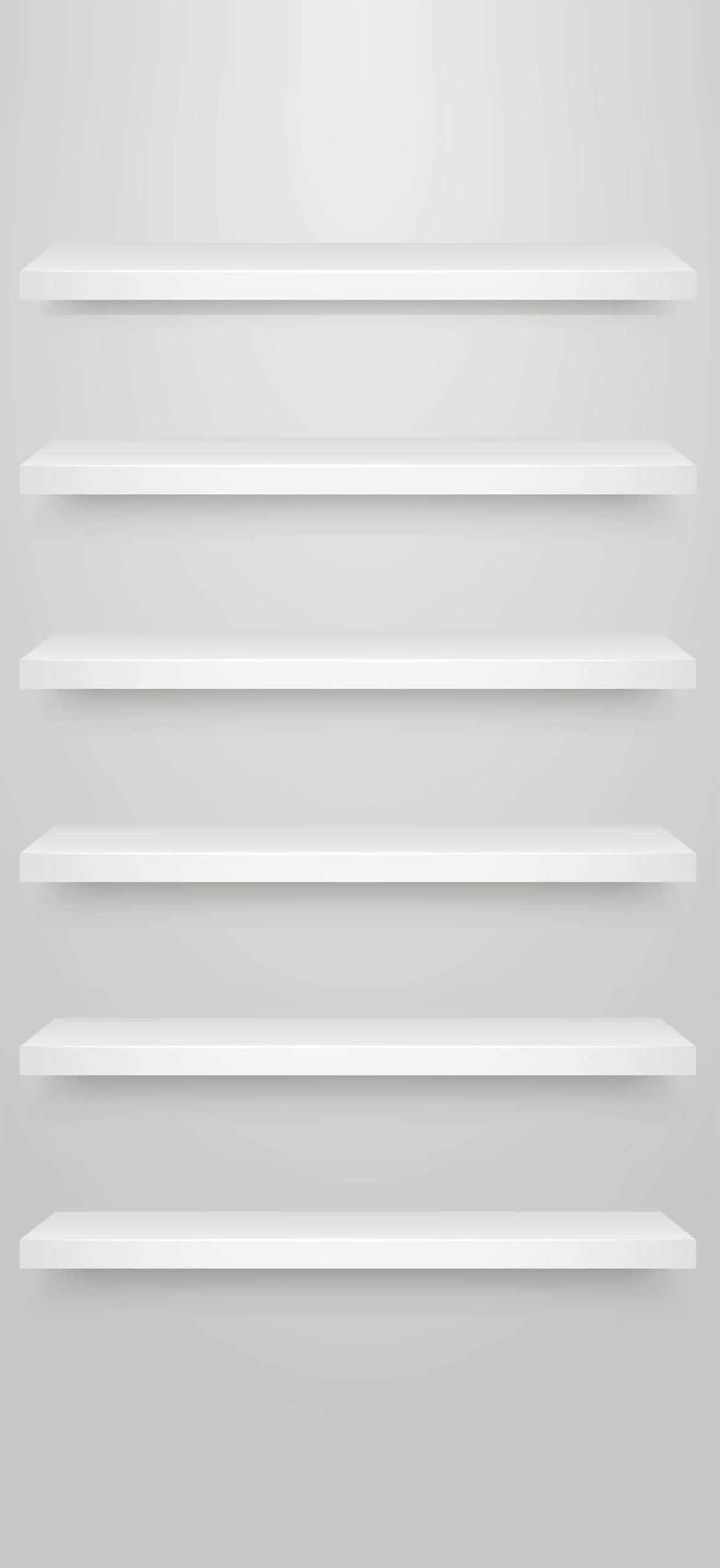 iPhone白色书架 壁纸