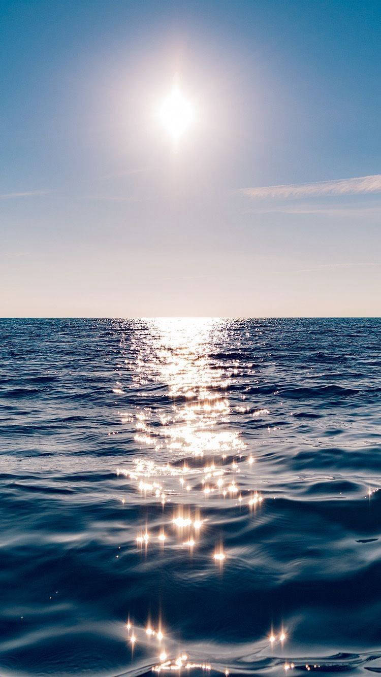 唯美闪耀海水iPhone壁纸 壁纸