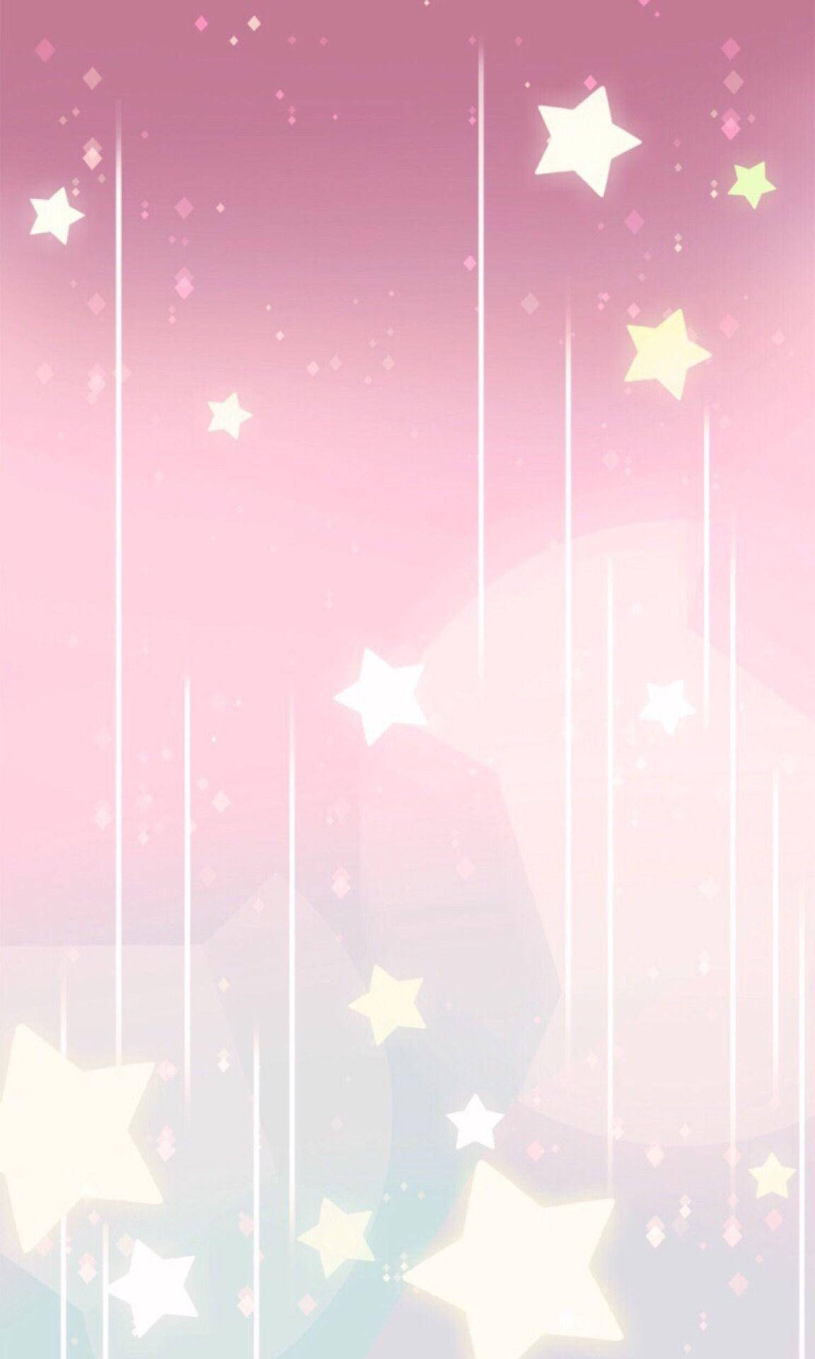 iPhone粉色梦幻星星 壁纸