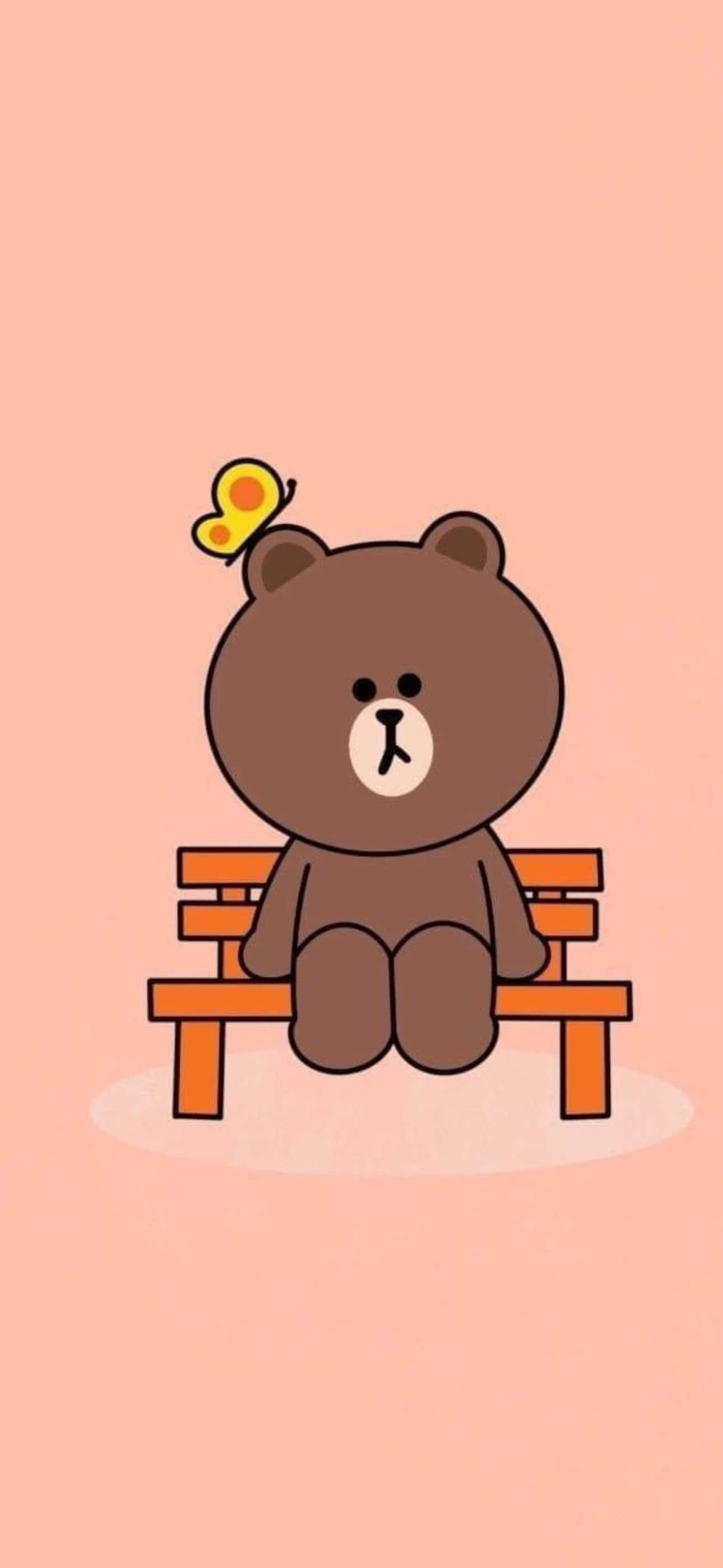 卡通泰迪熊美学iPhone壁纸 壁纸