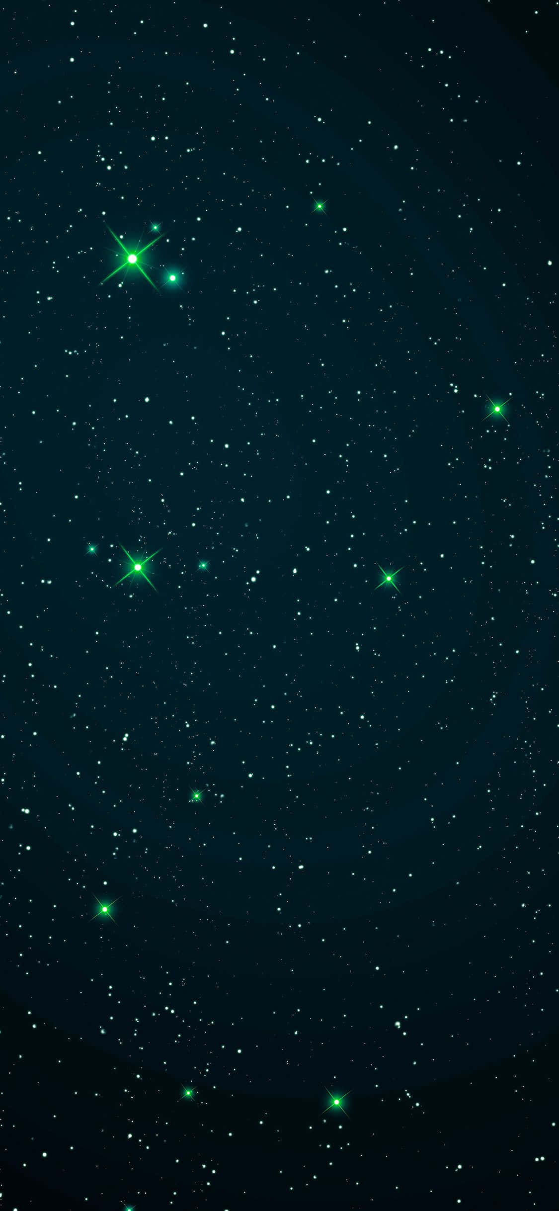 满天繁星暗绿色iPhone 壁纸