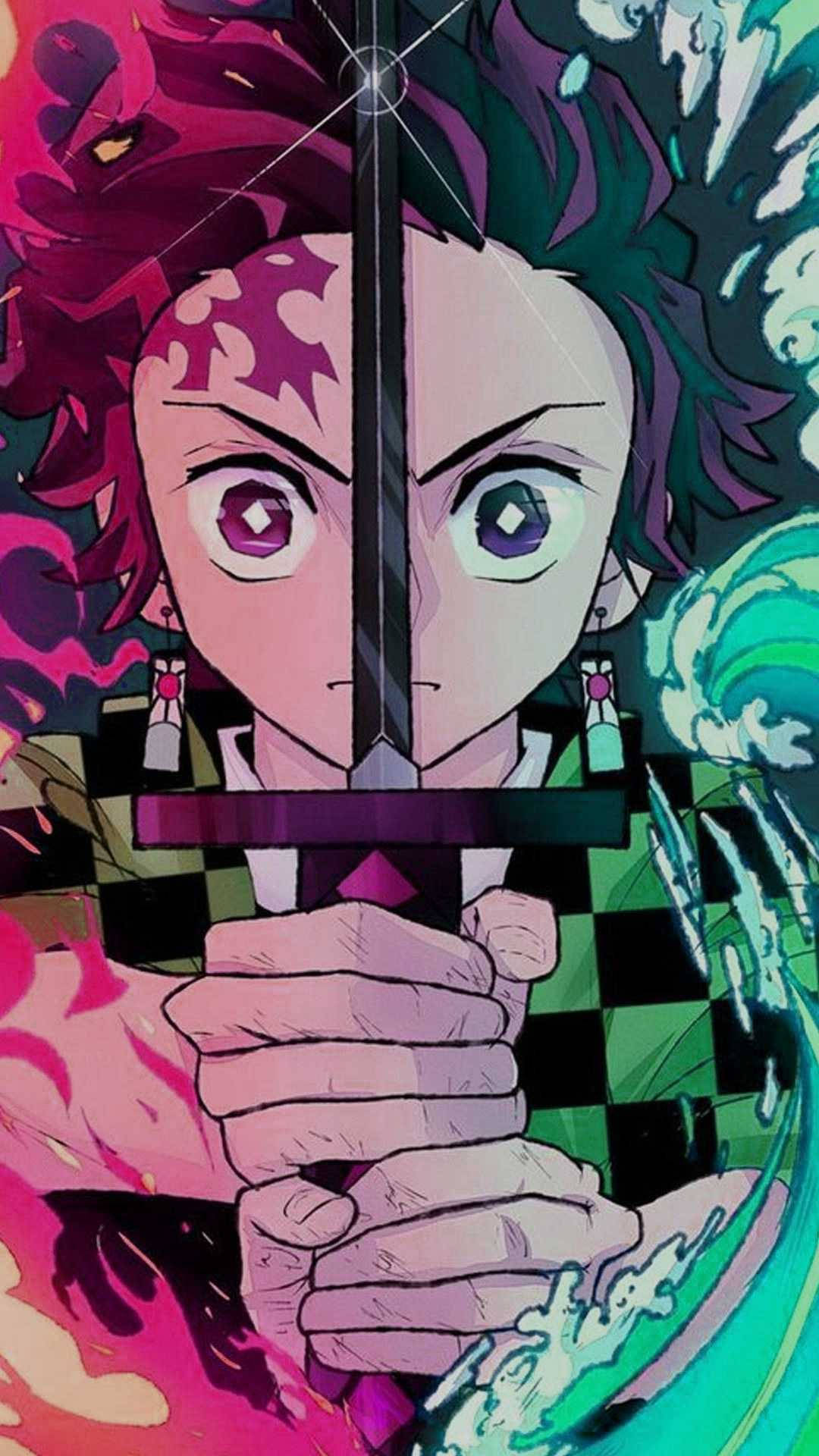 灶门炭治郎额纹 鬼灭之刃 iPhone 壁纸