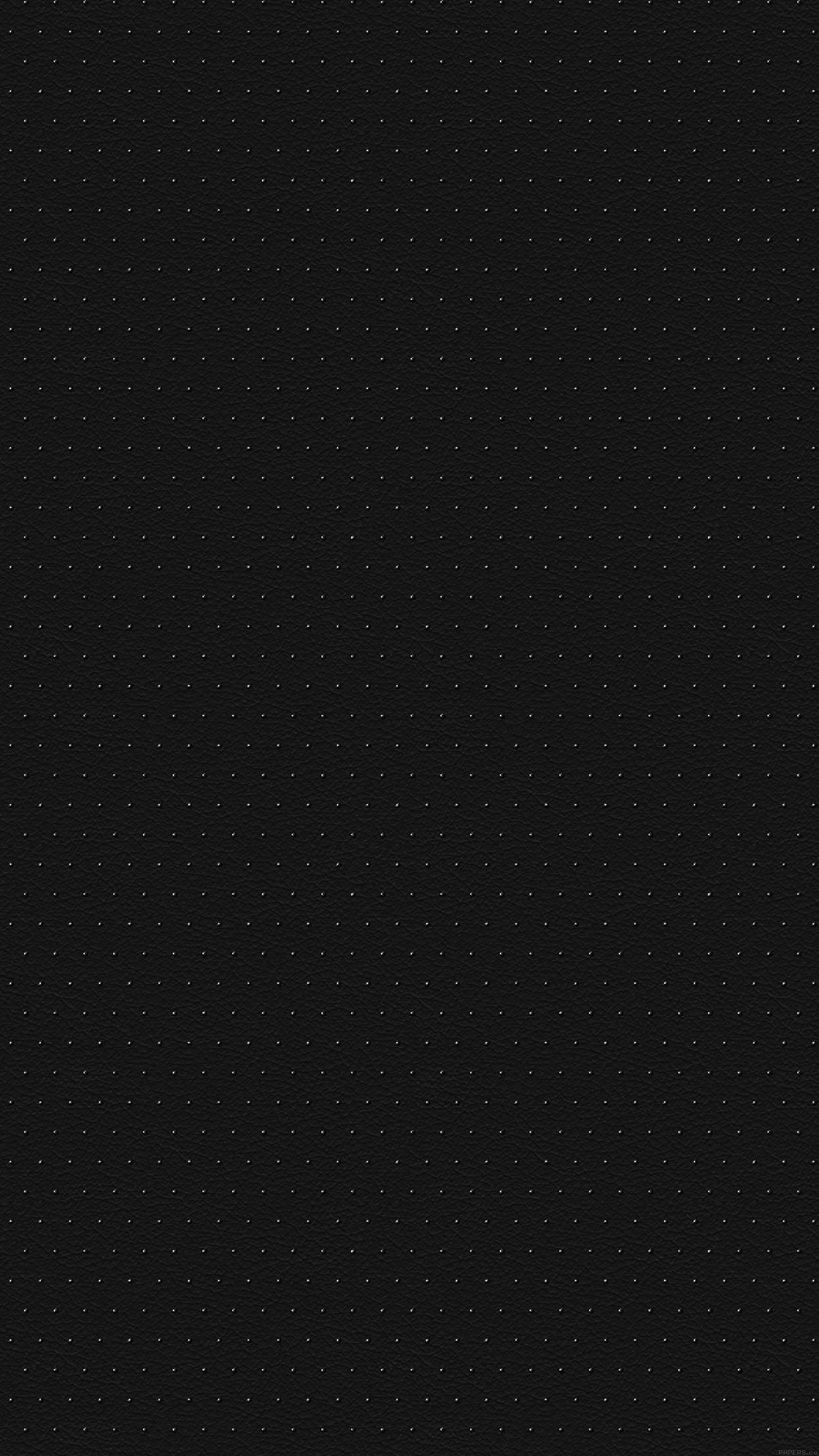 纯黑底白点iPhone壁纸 壁纸