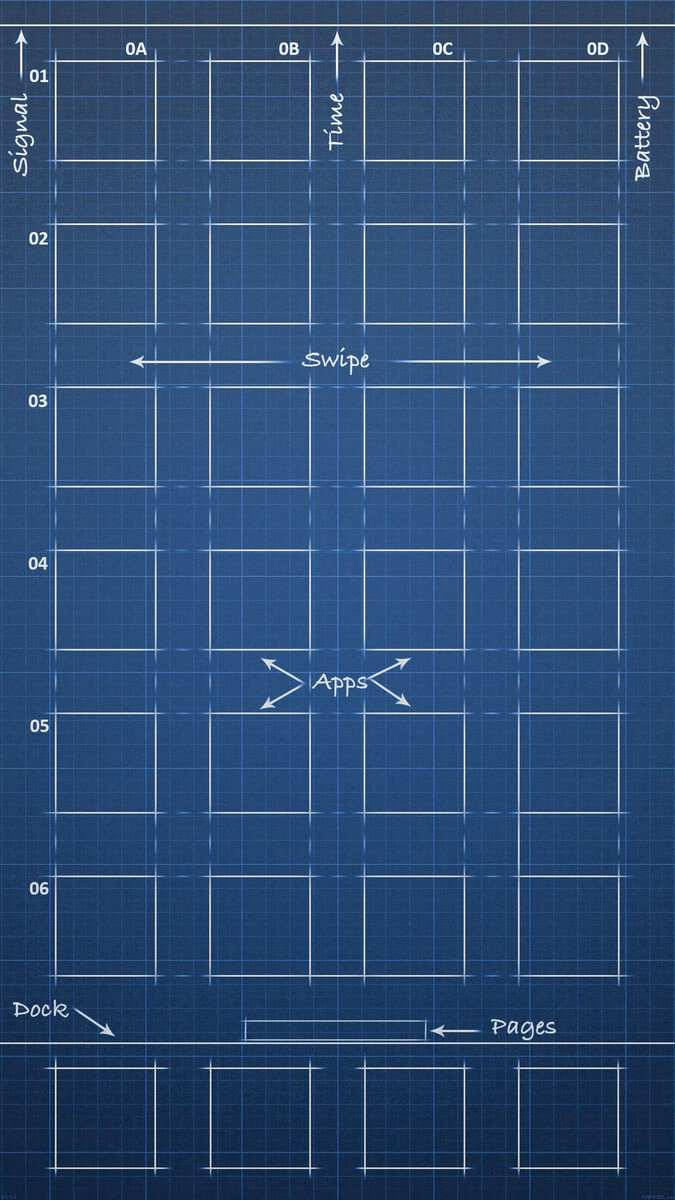 蓝图 iPhone SE 壁纸