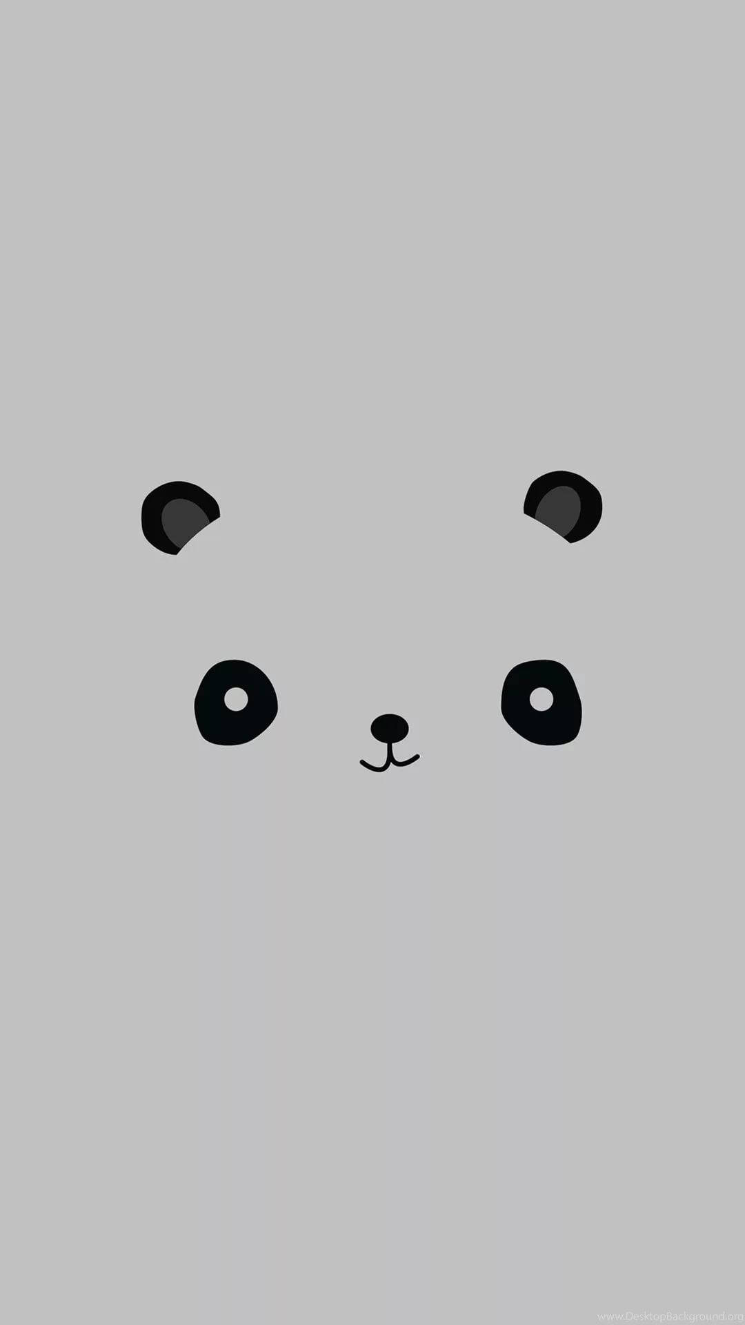 熊脸图案可爱iPhone壁纸 壁纸