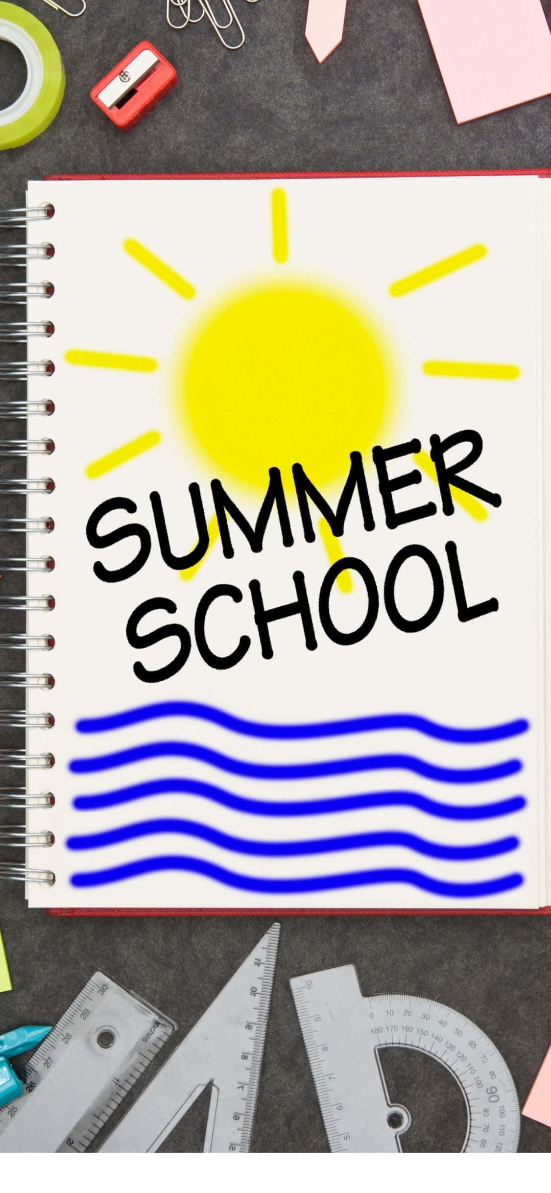 学校笔记本 iPhone X 夏日背景 壁纸