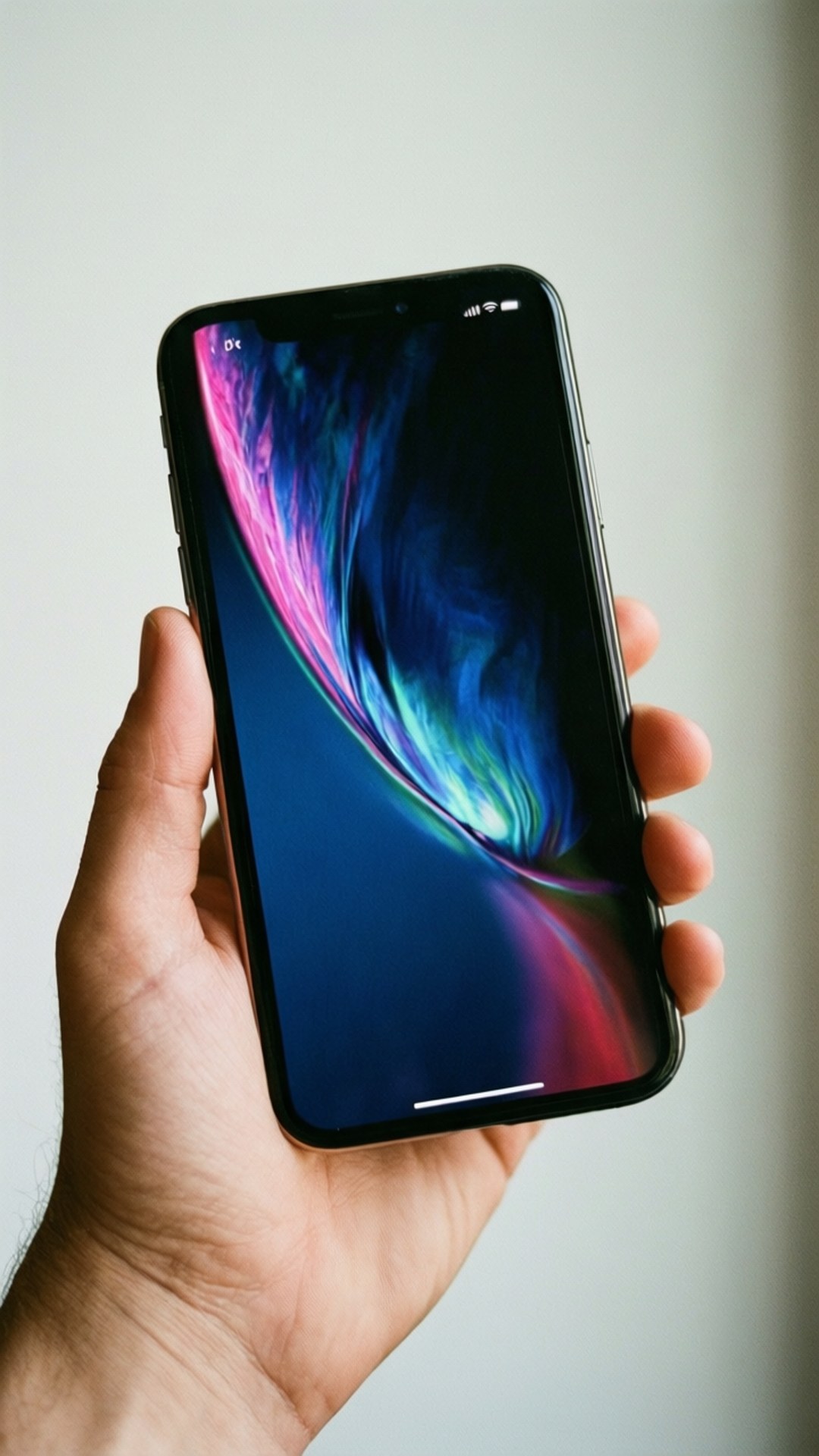 手持iPhone X 壁纸