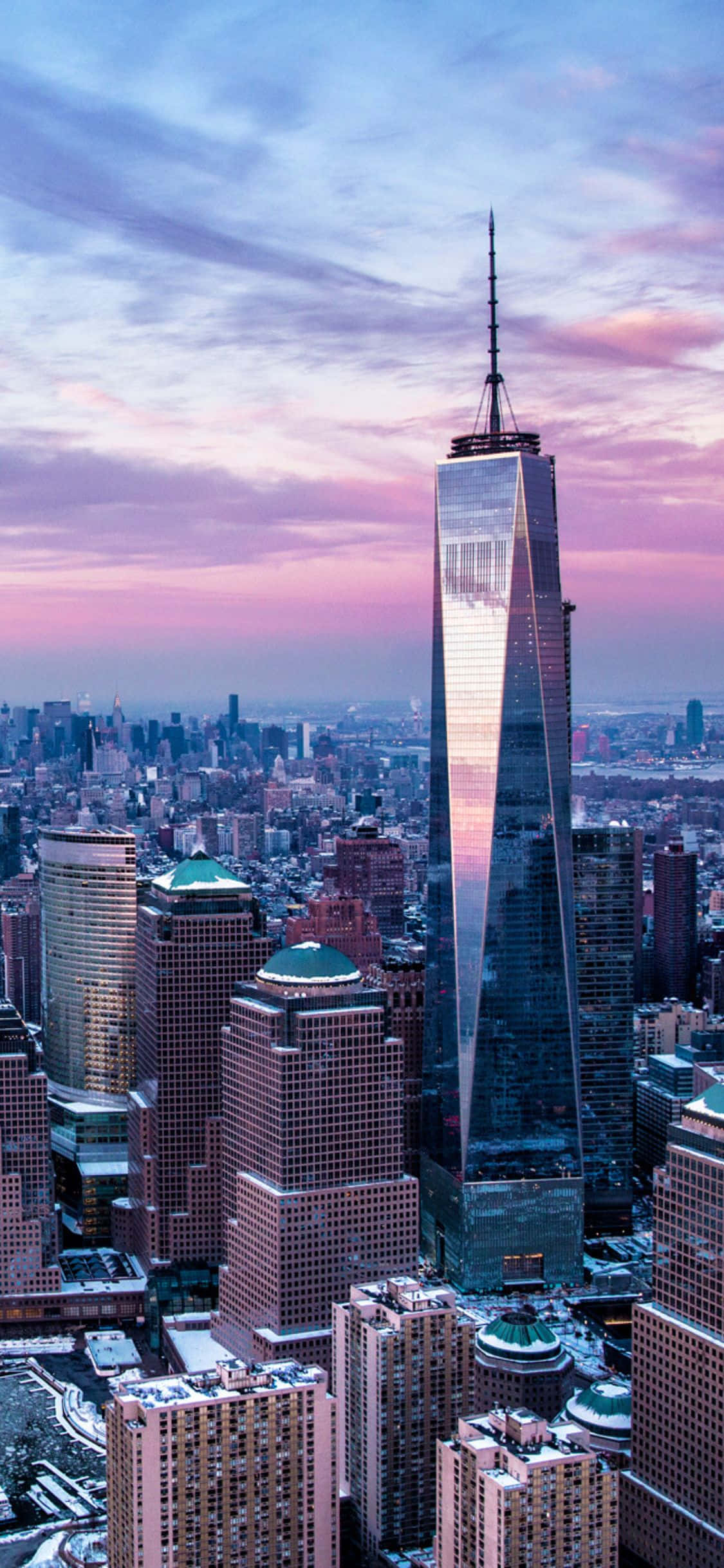 用iPhone X欣赏纽约天际线的美景 壁纸