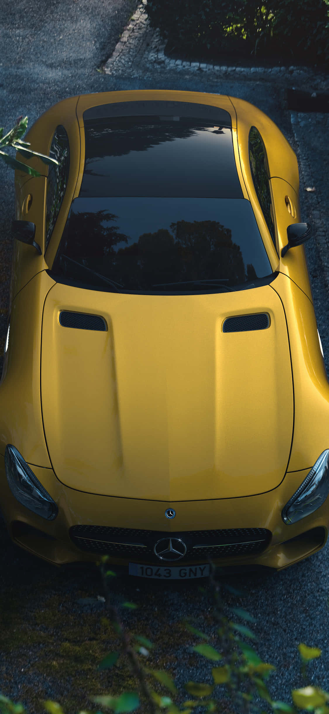 iPhone X AMG GT-R 背景 黄色 AMG GT 壁纸