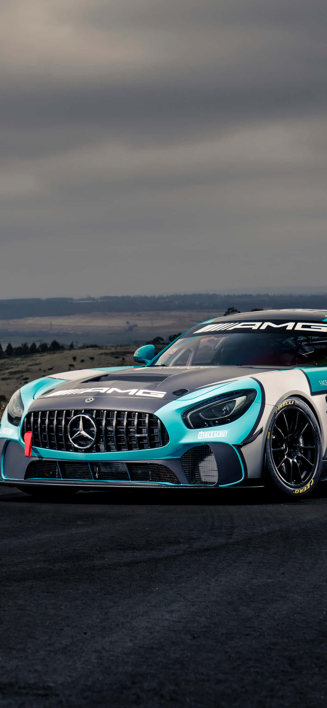 iPhone X AMG GT-R背景双色AMG GT4 壁纸