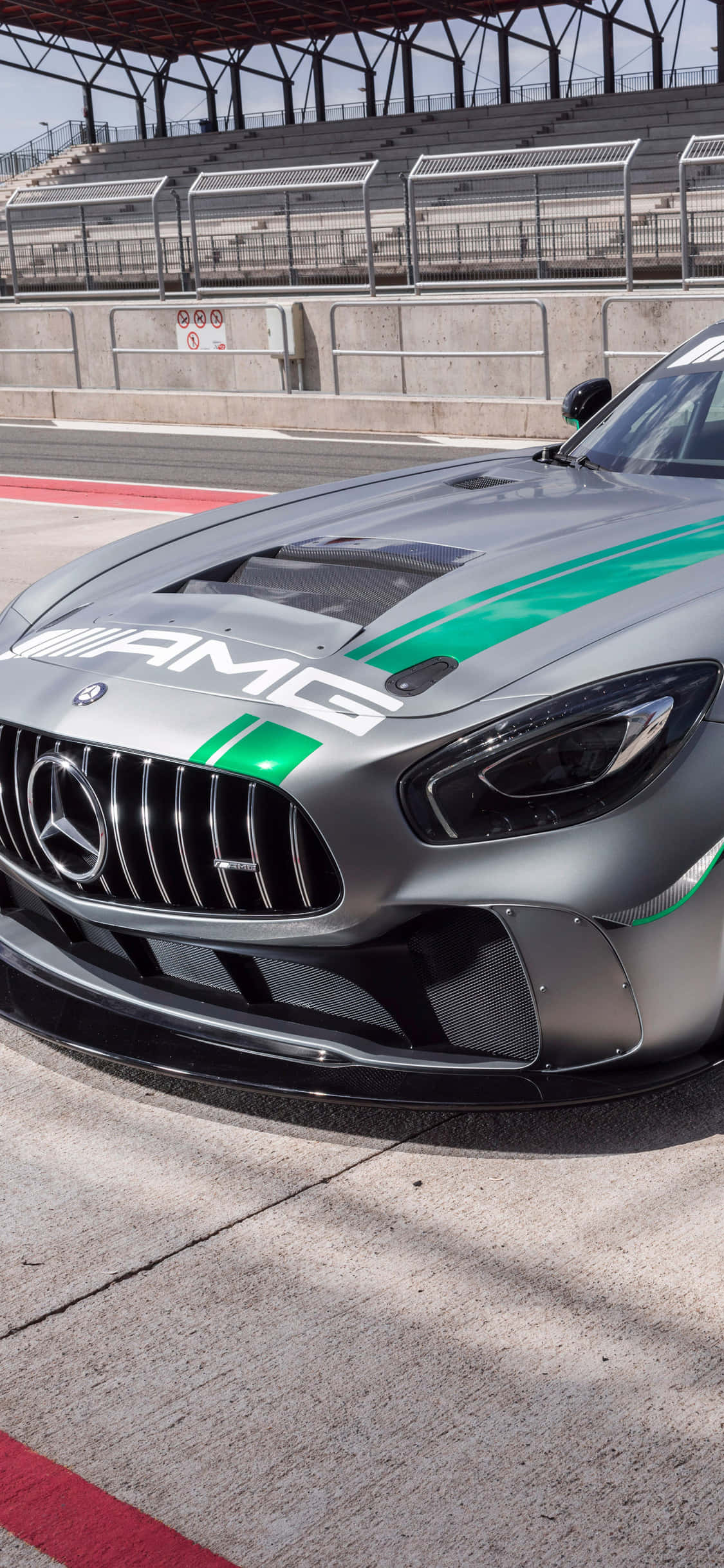 银色 AMG GT4 iPhone X AMG GT-R 背景 壁纸