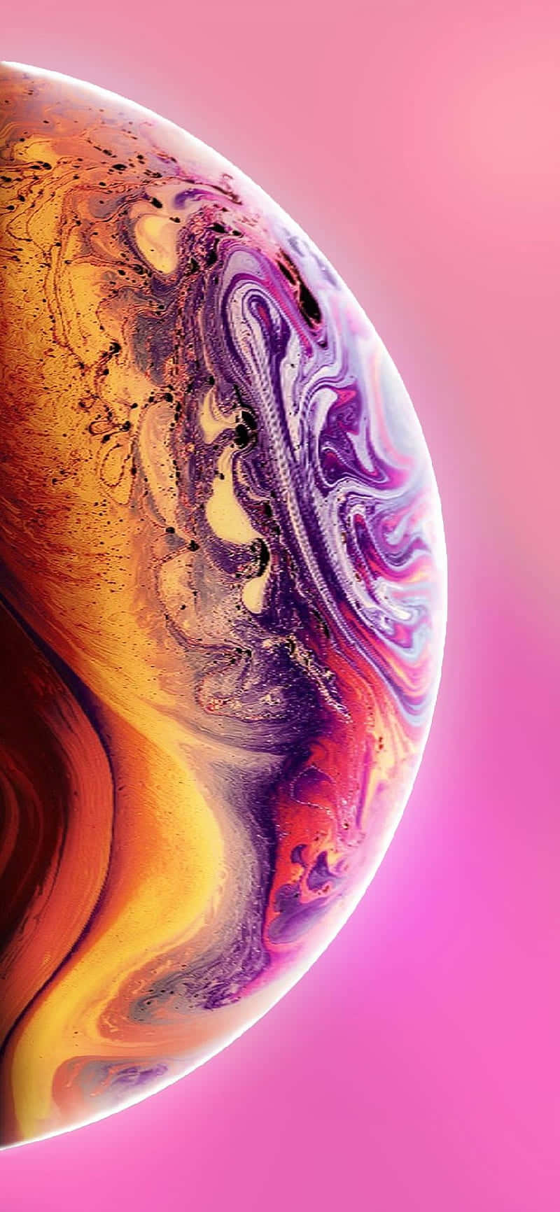 苹果iPhone X紫色星球 壁纸
