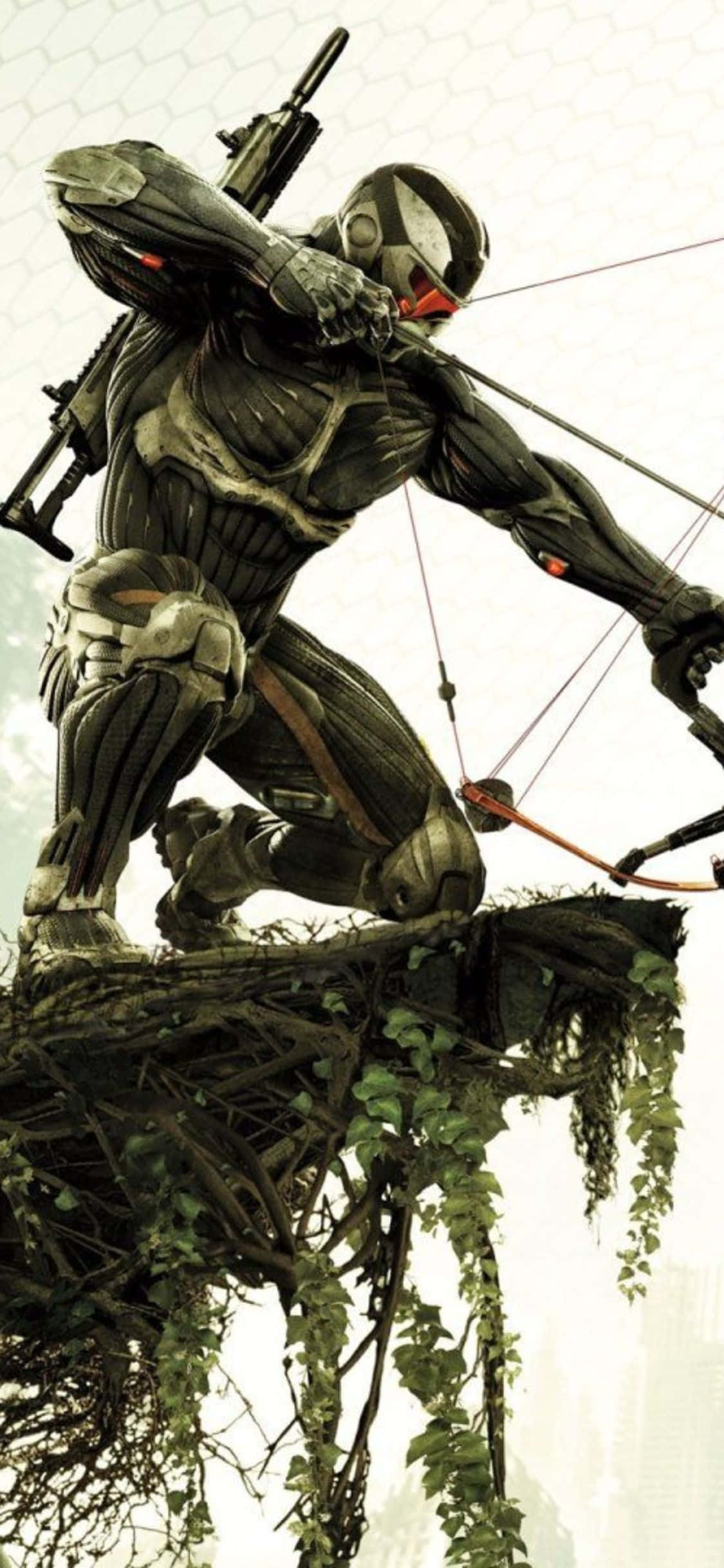 iPhone X《Crysis 3》自由女神弓背景 壁纸