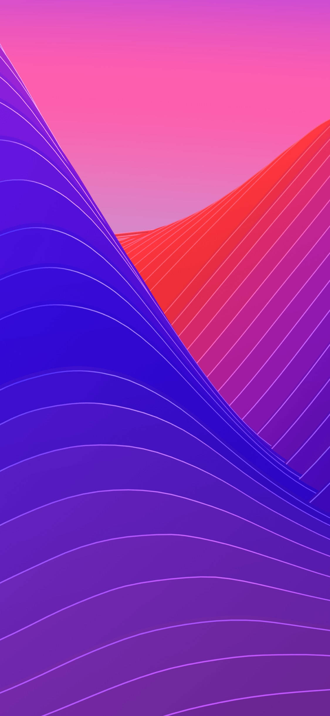 iPhone X 原始 抽象波浪 壁纸