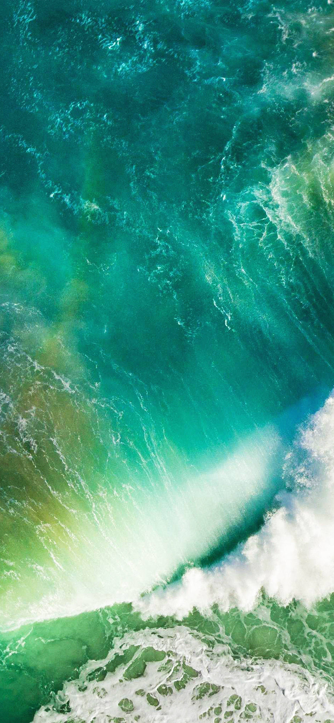 iPhone X 原创波浪俯瞰图 壁纸
