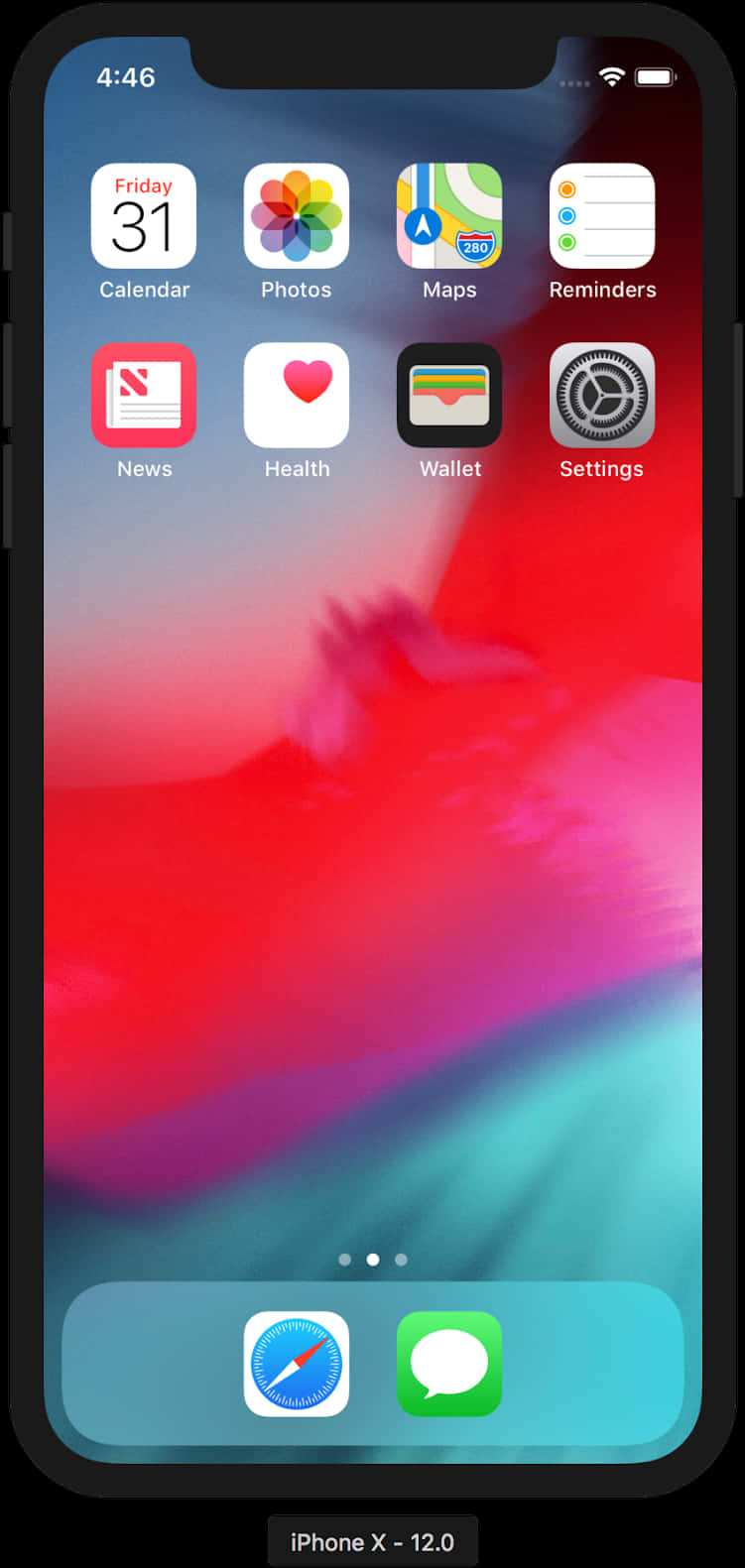 iPhone X 主屏幕显示 壁纸