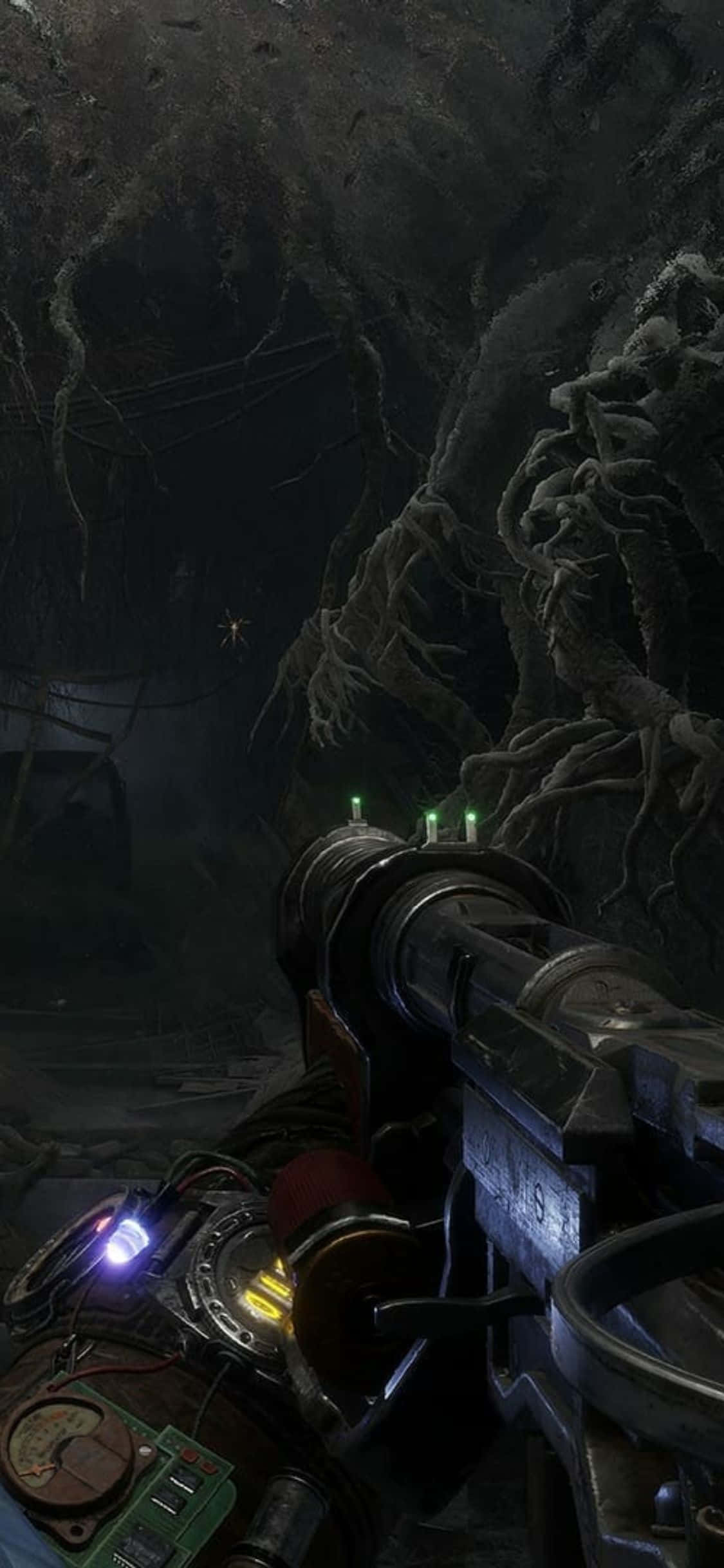 通过iPhone X的镜头，以第一人称视角呈现《Metro Exodus》的后末日世界。 壁纸