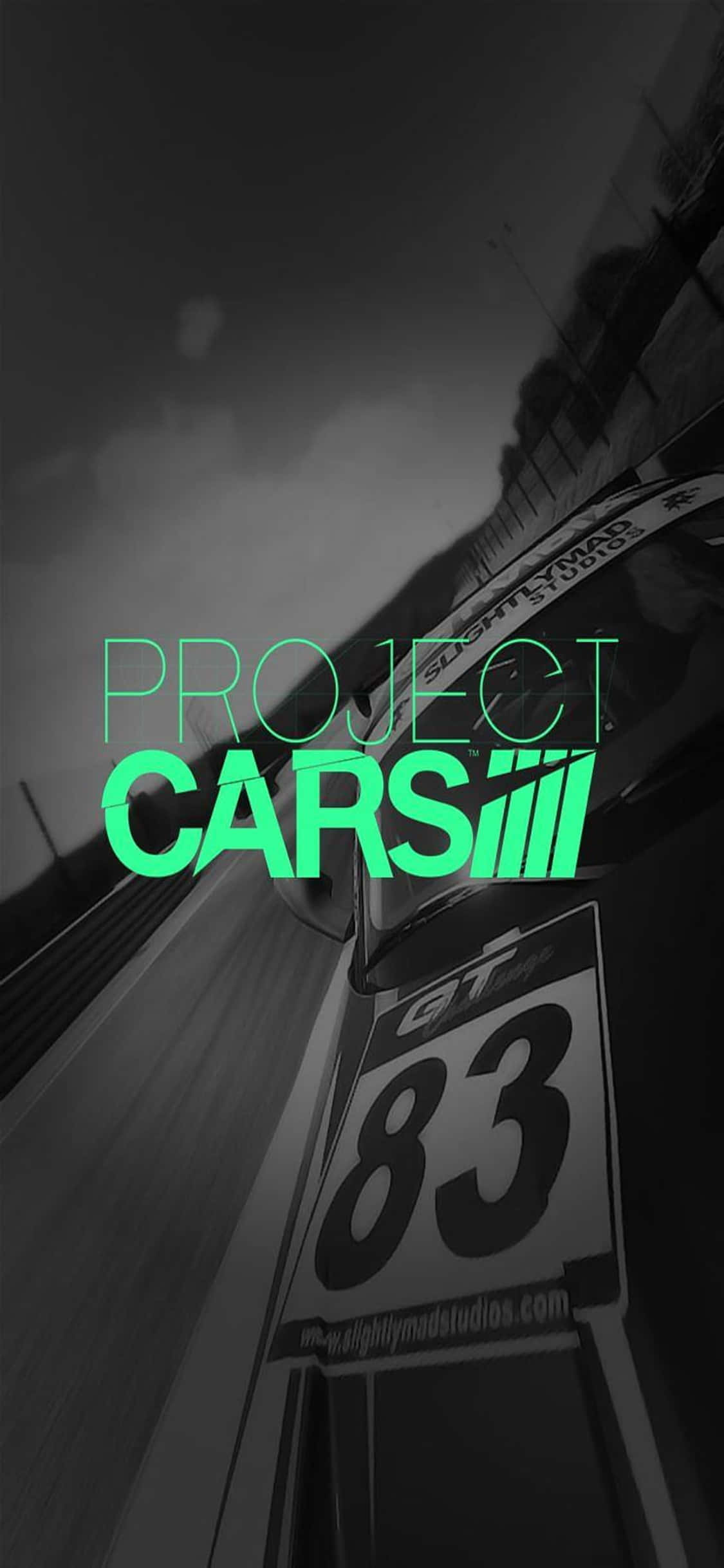 iPhone X Project Cars游戏背景绿色标题海报 壁纸