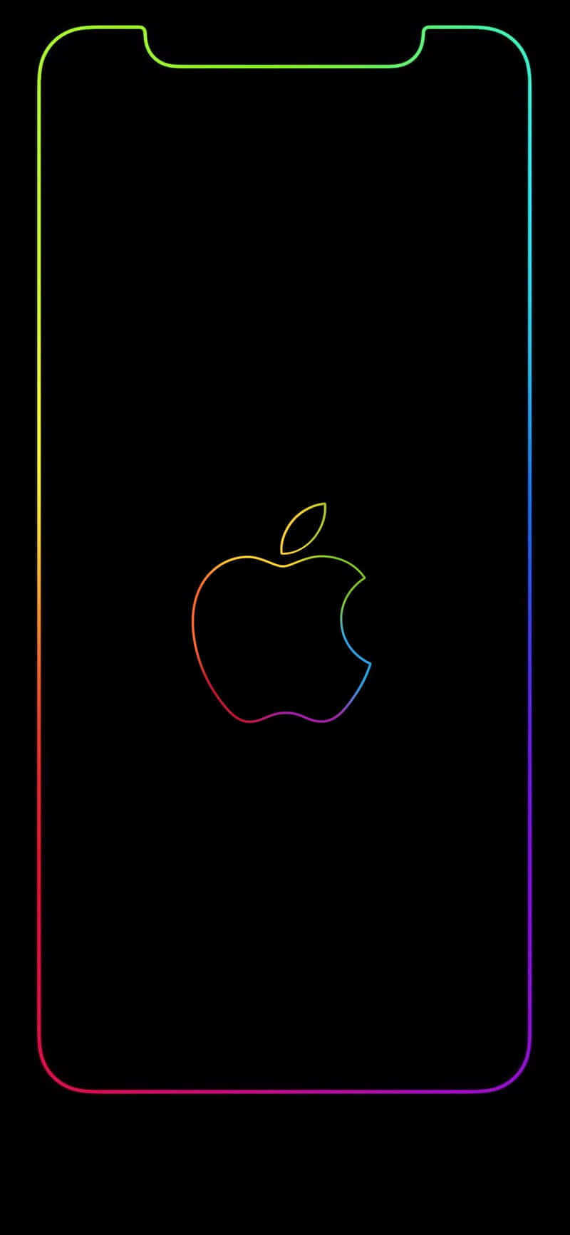 苹果iPhone X霓虹标志 壁纸