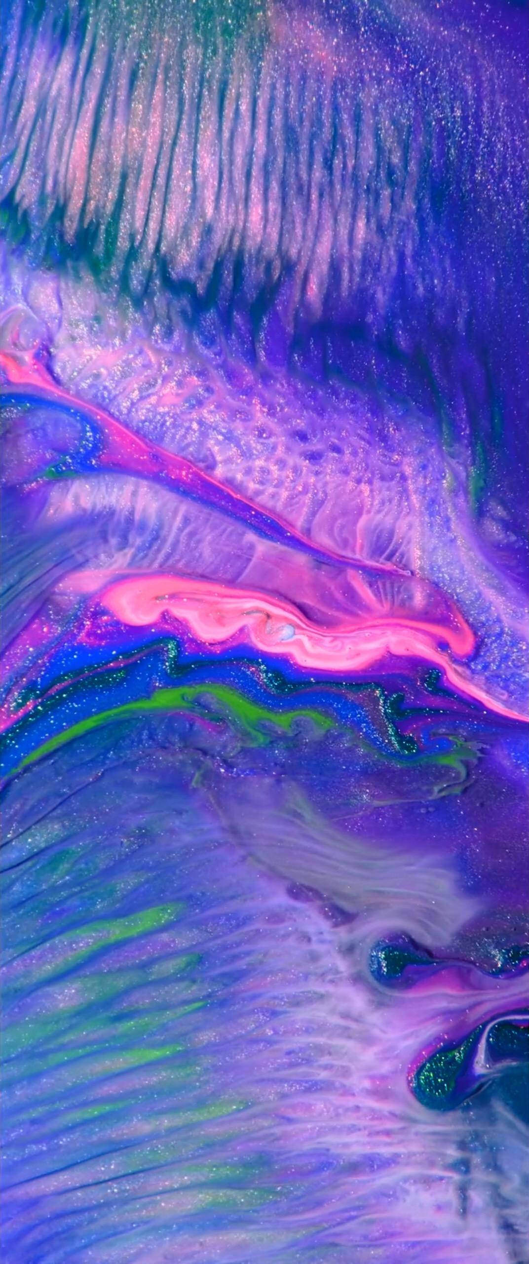 iPhone X原版紫色波浪 壁纸
