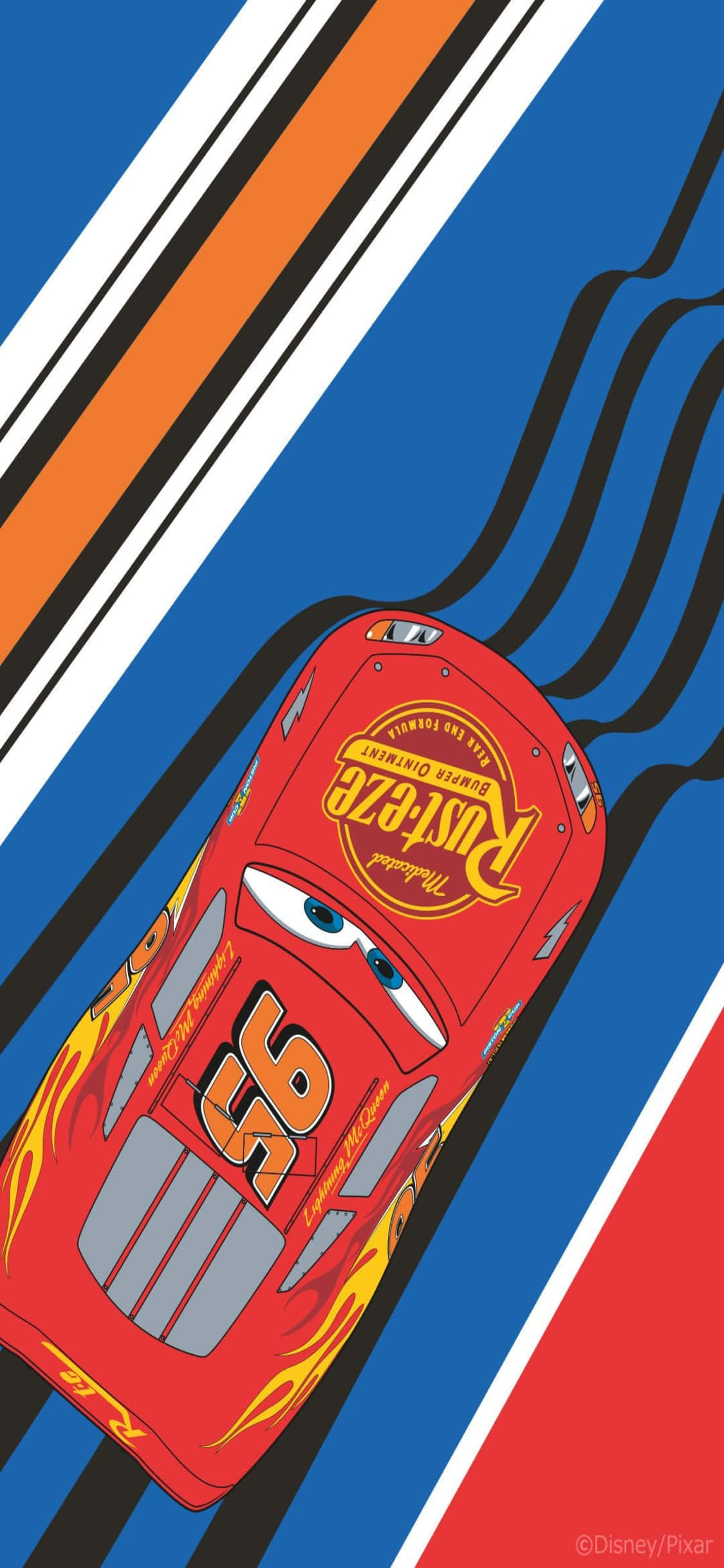 闪电麦昆数字艺术作品——iPhone X《Cars》背景 壁纸