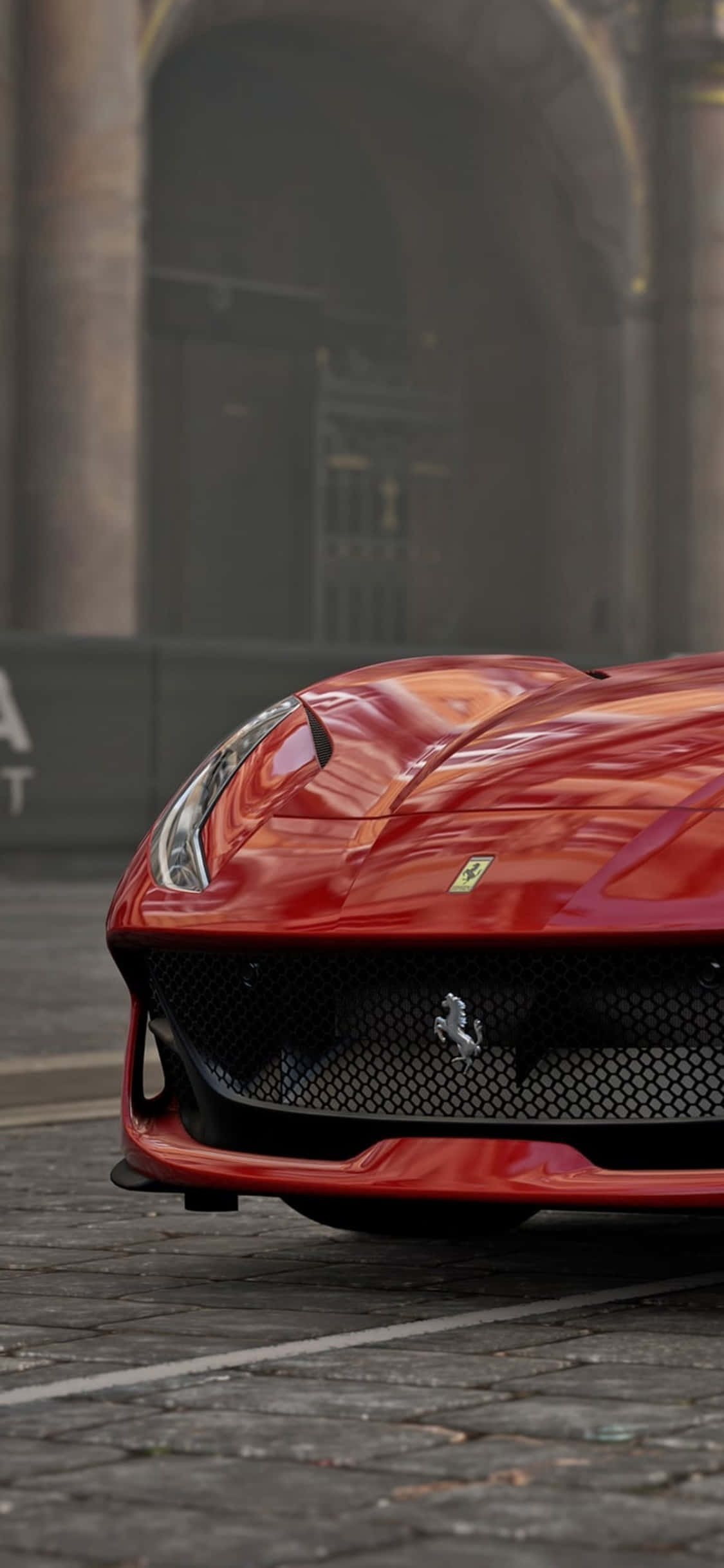 红色法拉利iPhone X《Forza Motorsport 7》背景 壁纸