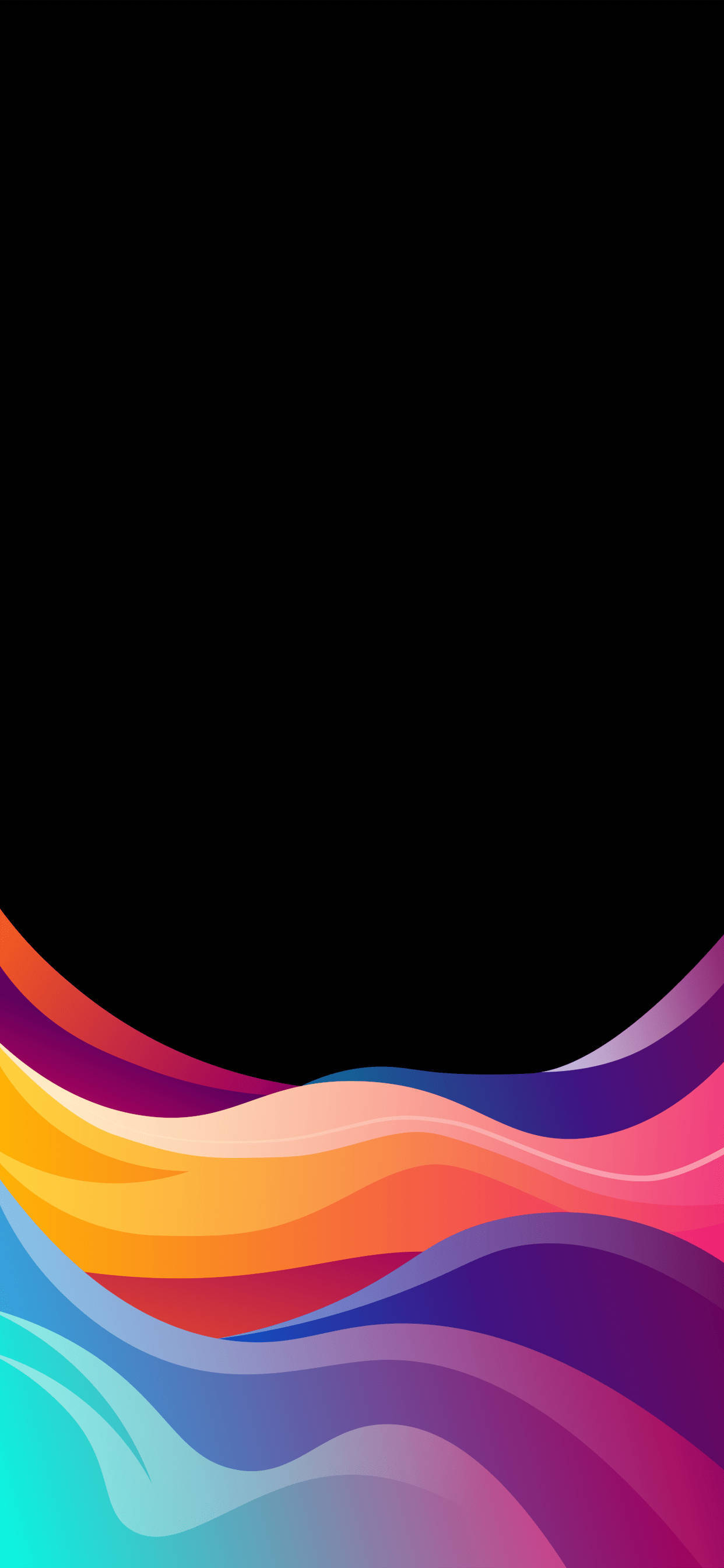 粉色iPhone XR彩色波浪结构 壁纸