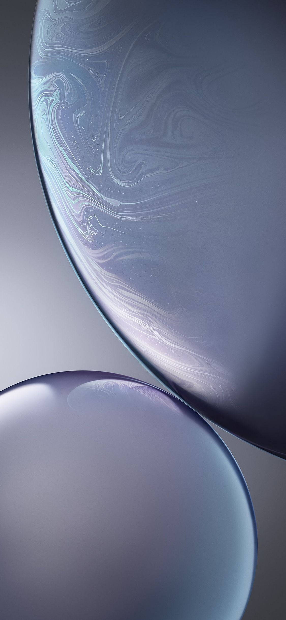 iPhone XR 红色银色气泡抽象壁纸 壁纸