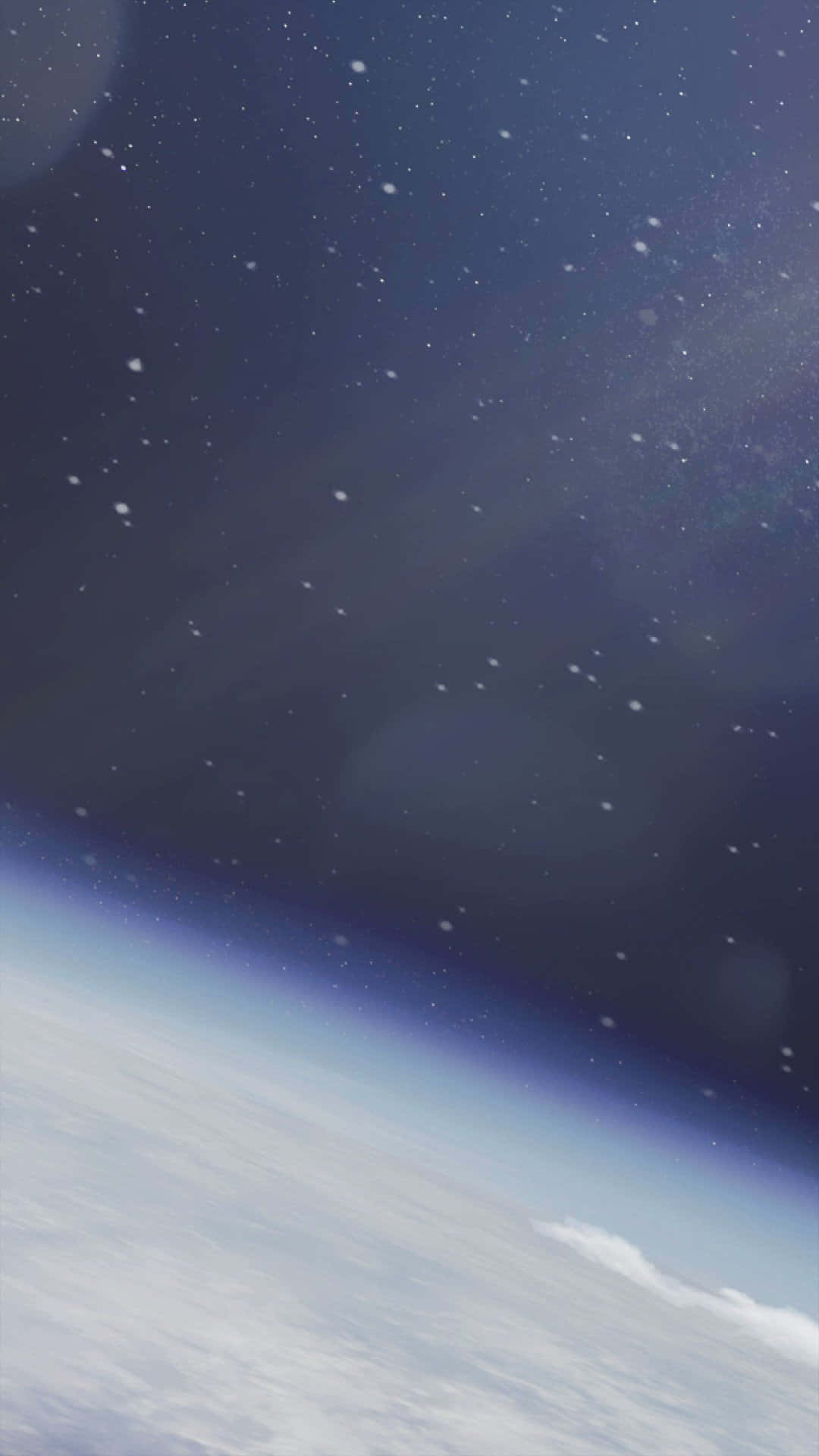 夜晚的美丽星空，映照在iPhone XR太空色的全玻璃设计上。 壁纸