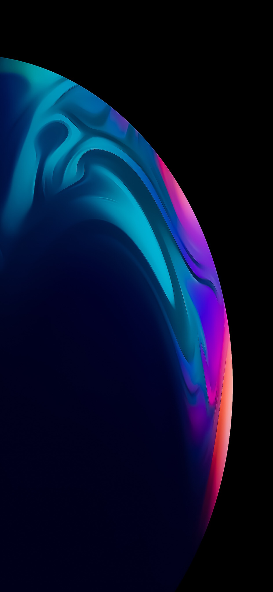 精致的iPhone XR屏幕上展示优雅而充满活力的抽象设计 壁纸