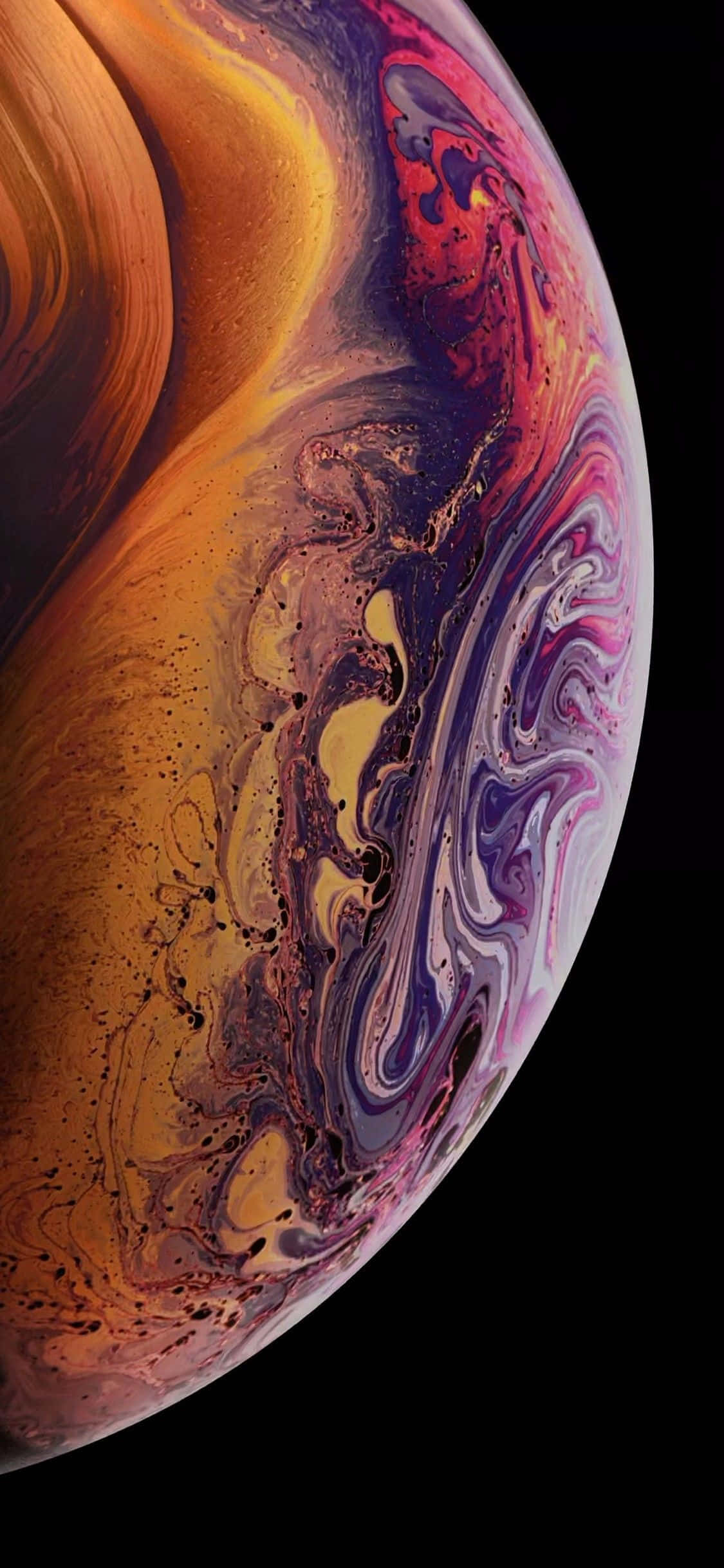 苹果iPhone XS彩色漩涡图像 壁纸