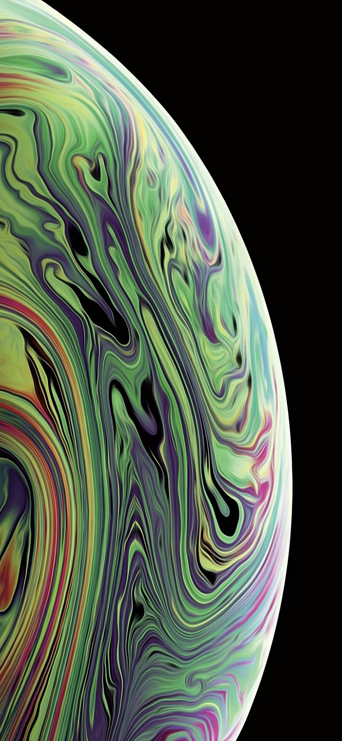 深黄绿色 iPhone Xs 壁纸