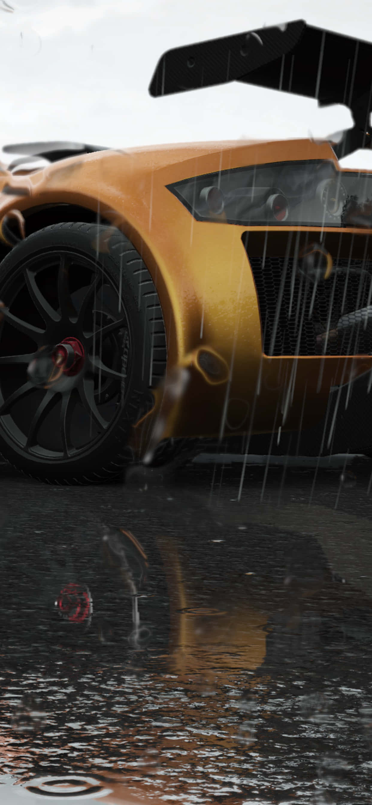 这张图片展示了一款 iPhone Xs Max 赛车模拟器，运行 Project Cars 2 壁纸
