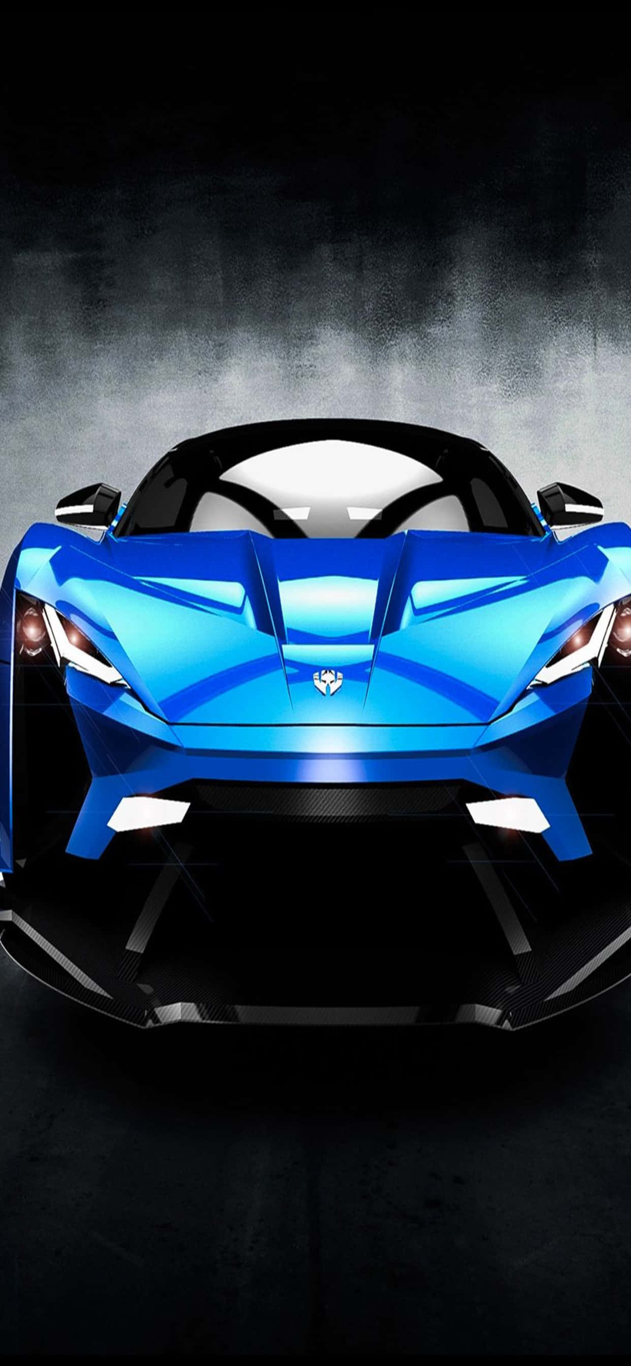 iPhone XS Max法拉利背景蓝色W Motors Lykan HyperSport 壁纸