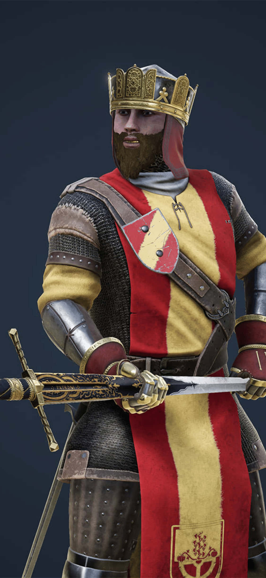 红黄盔甲 iPhone Xs Mordhau 背景 壁纸