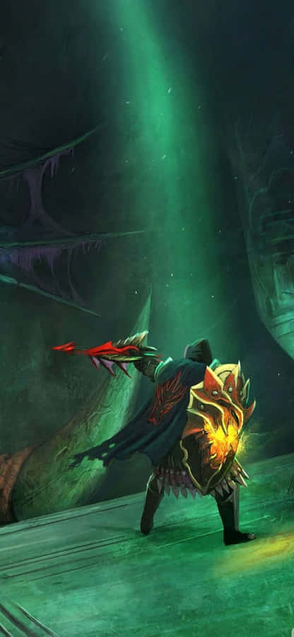 iPhone Xs Runescape背景 洞穴中的战士 壁纸