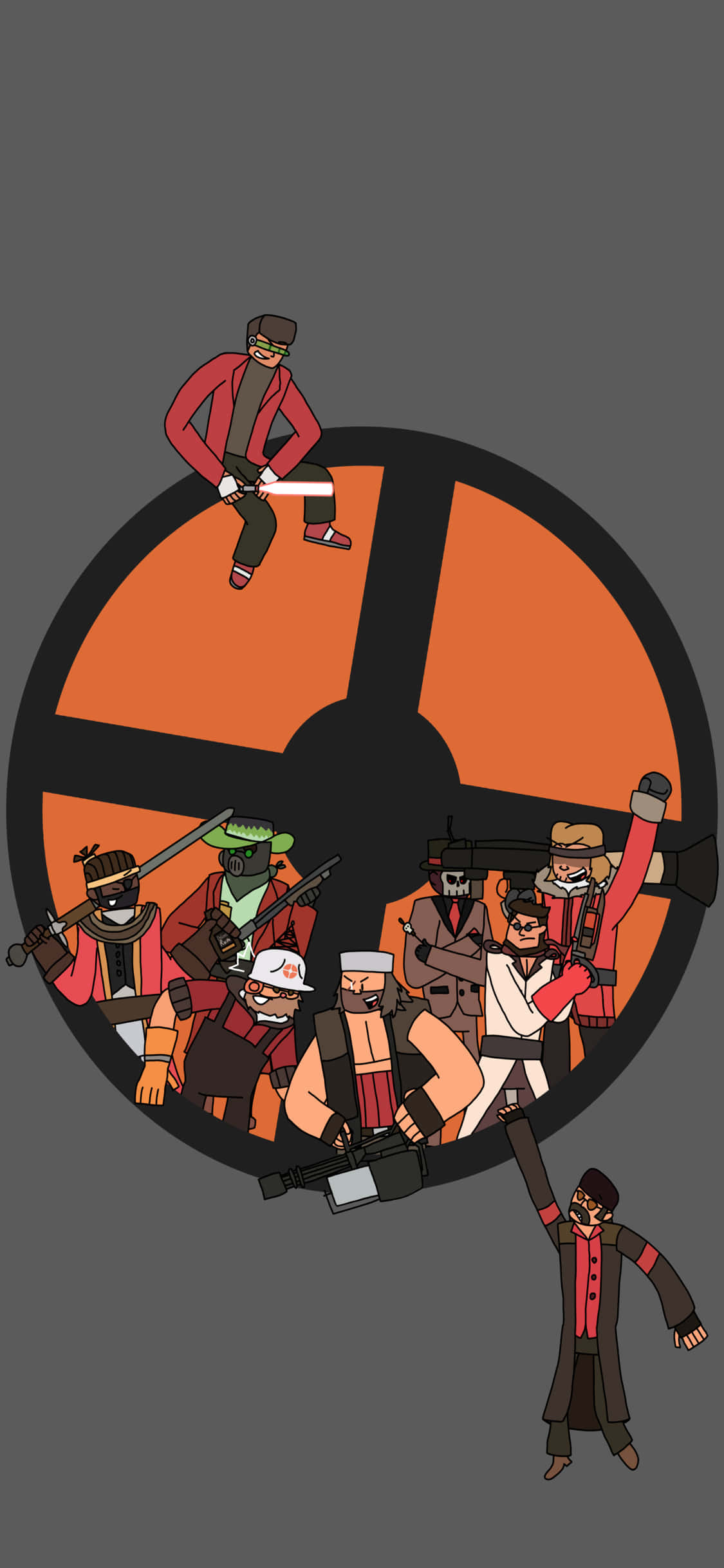 iPhone XS TF2 角色儿童风格粉丝艺术背景 壁纸