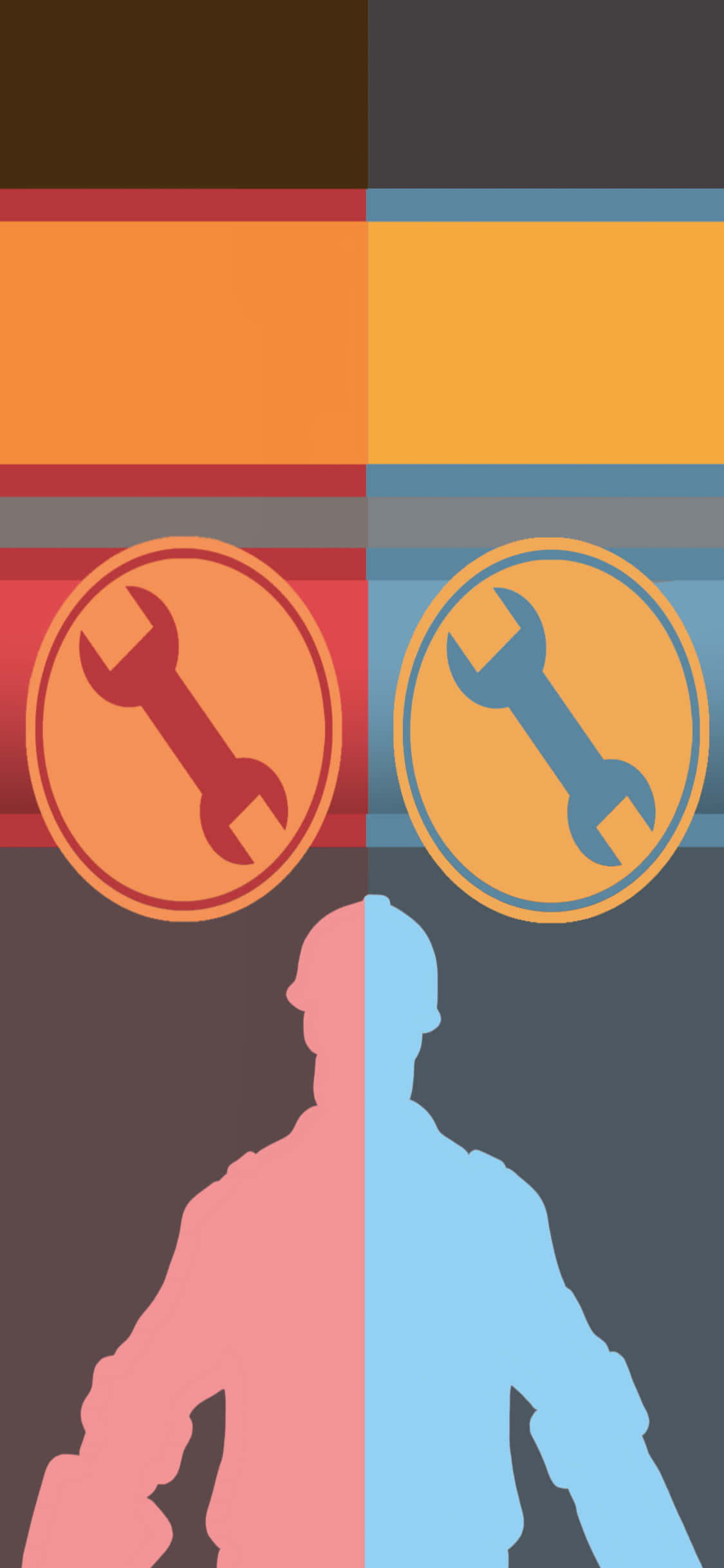 iPhone Xs TF2 背景 蓝红工程师 壁纸