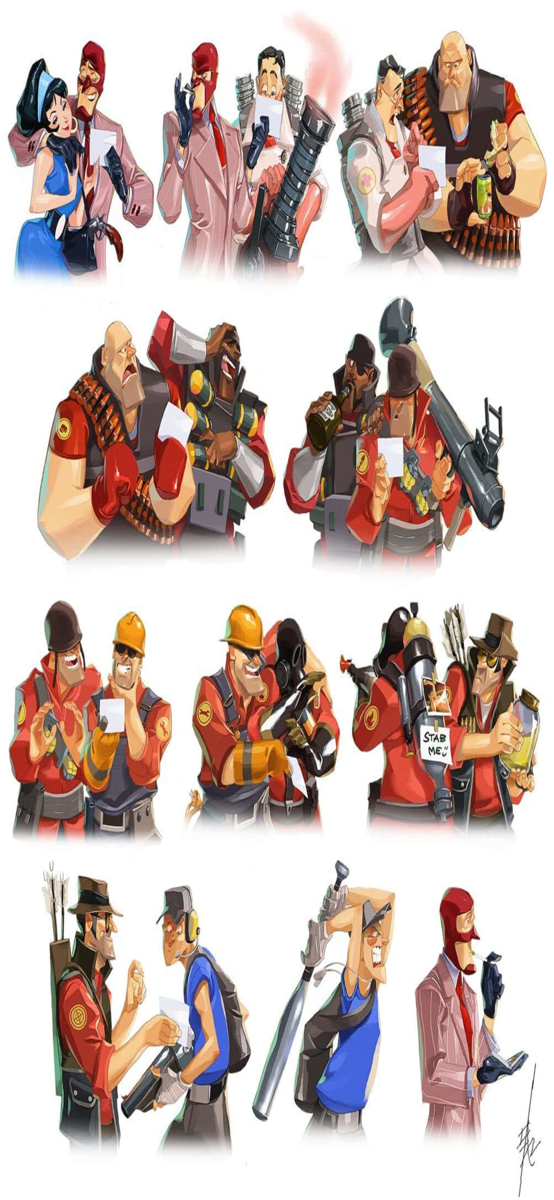 iPhone Xs TF2 各类粉丝艺术海报背景 壁纸