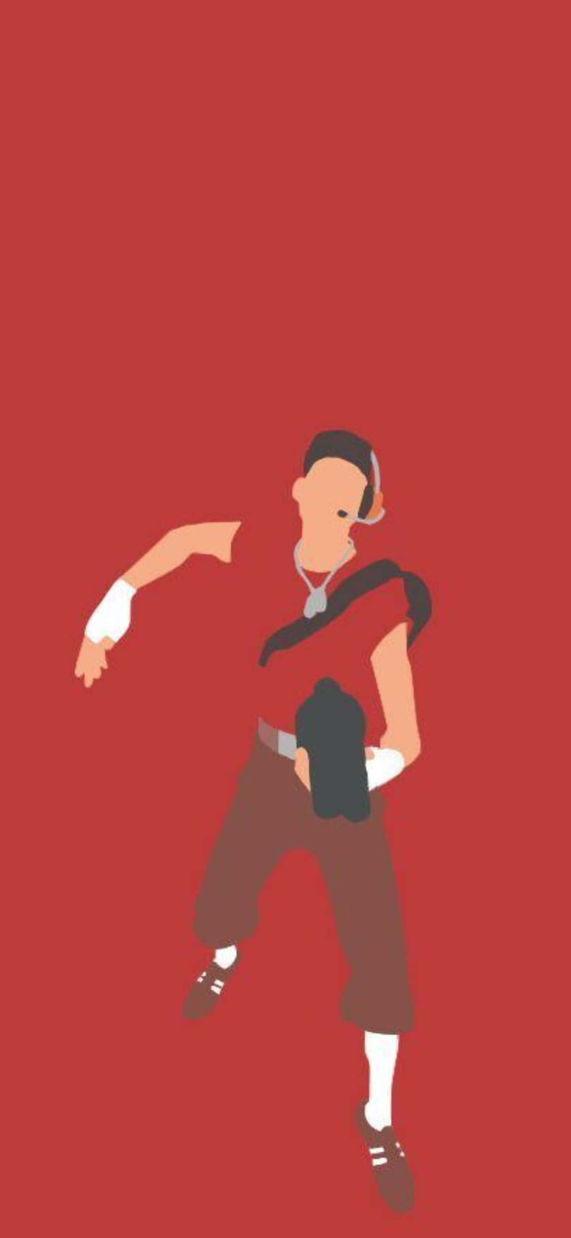 iPhone Xs TF2 红色侦察兵挑衅海报背景 壁纸