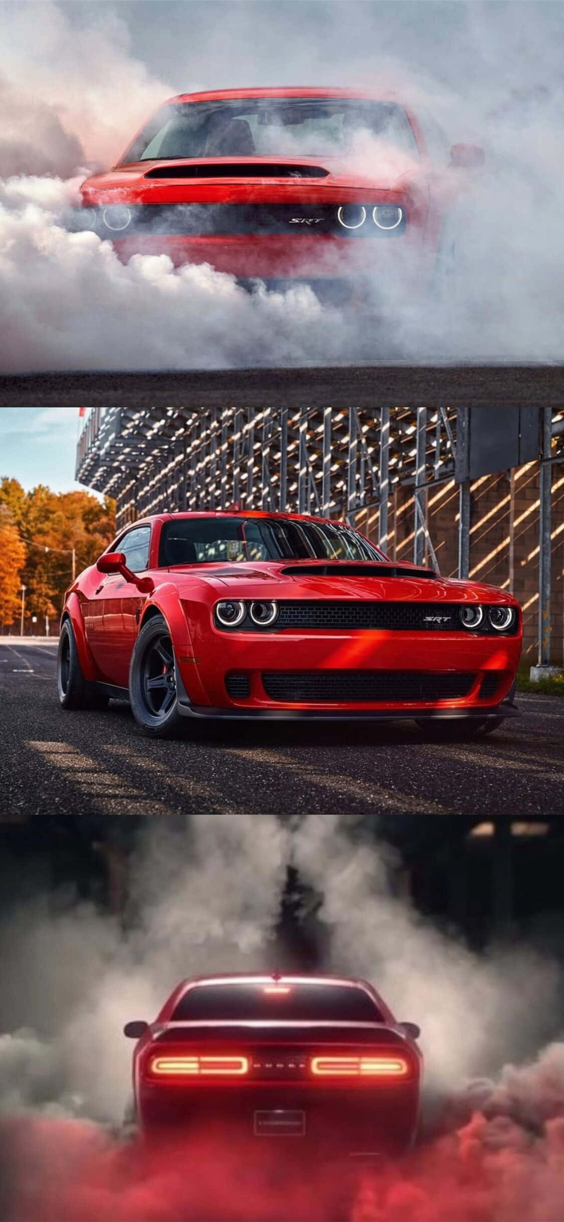 iPhone XS《Need for Speed Payback》背景红色Dodge Demon 壁纸