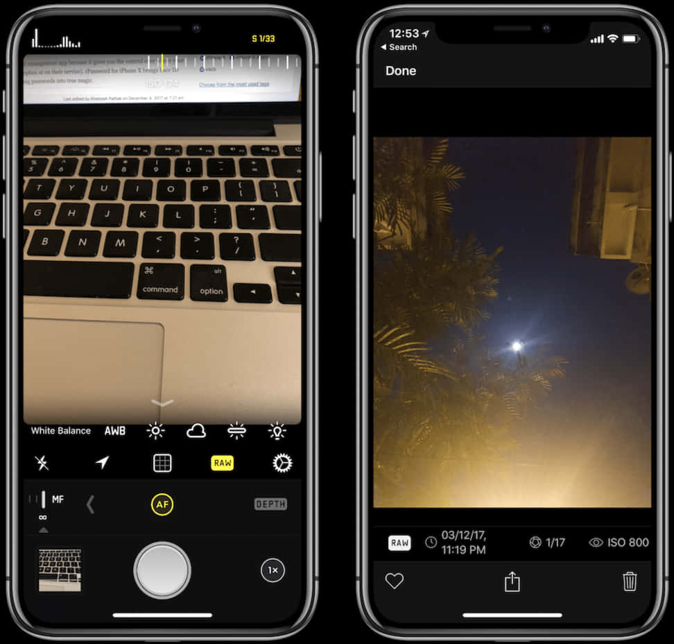iPhone12相机界面夜景摄影 壁纸