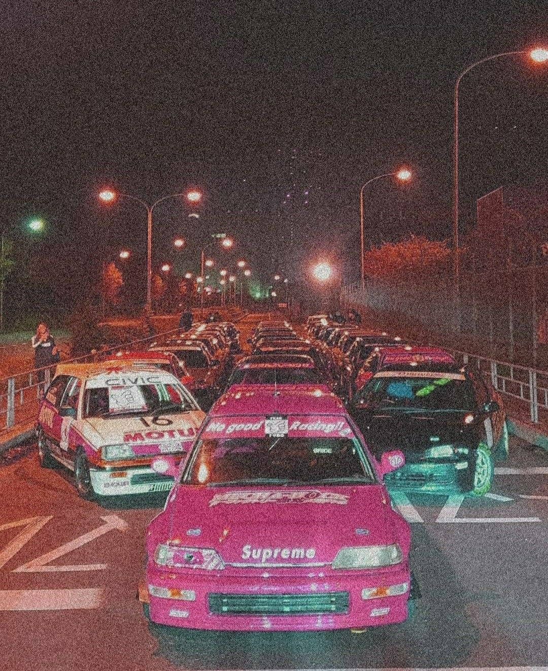 颗粒感夜间JDM汽车 壁纸