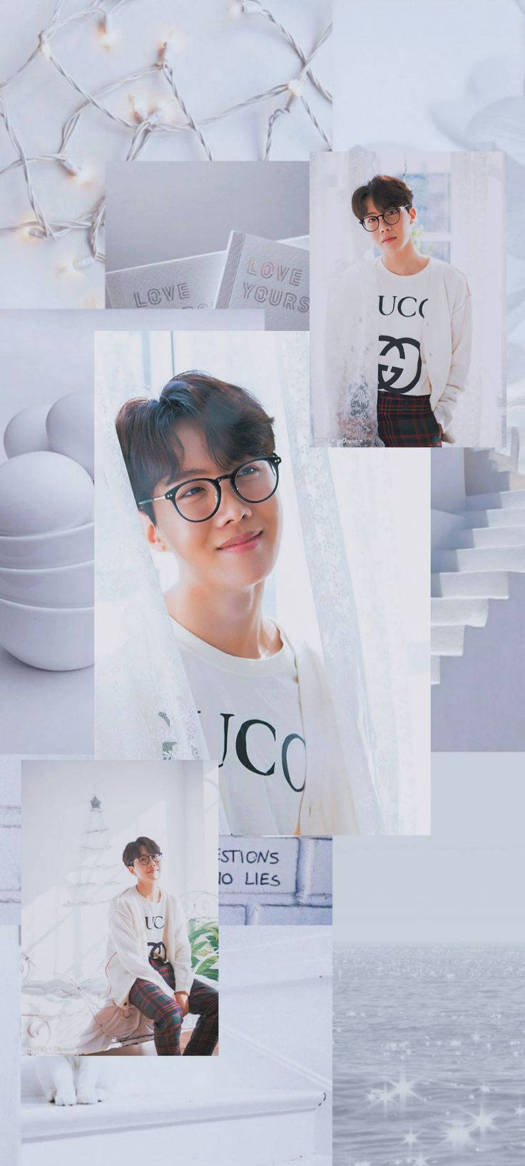 防弹少年团美学Jhope白色背景 壁纸
