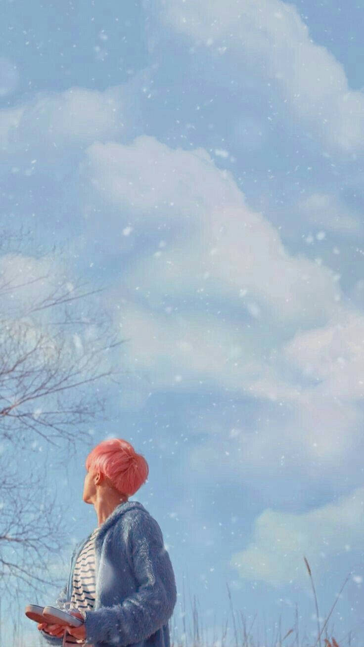 防弹少年团Jimin唯美捧心照 壁纸