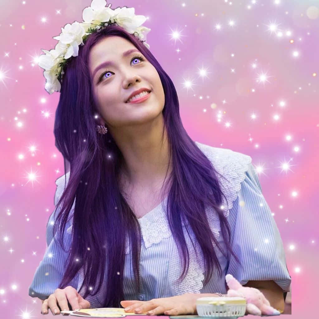 Jisoo Blackpink 紫色眼睛与紫色头发 — Blackpink 壁纸