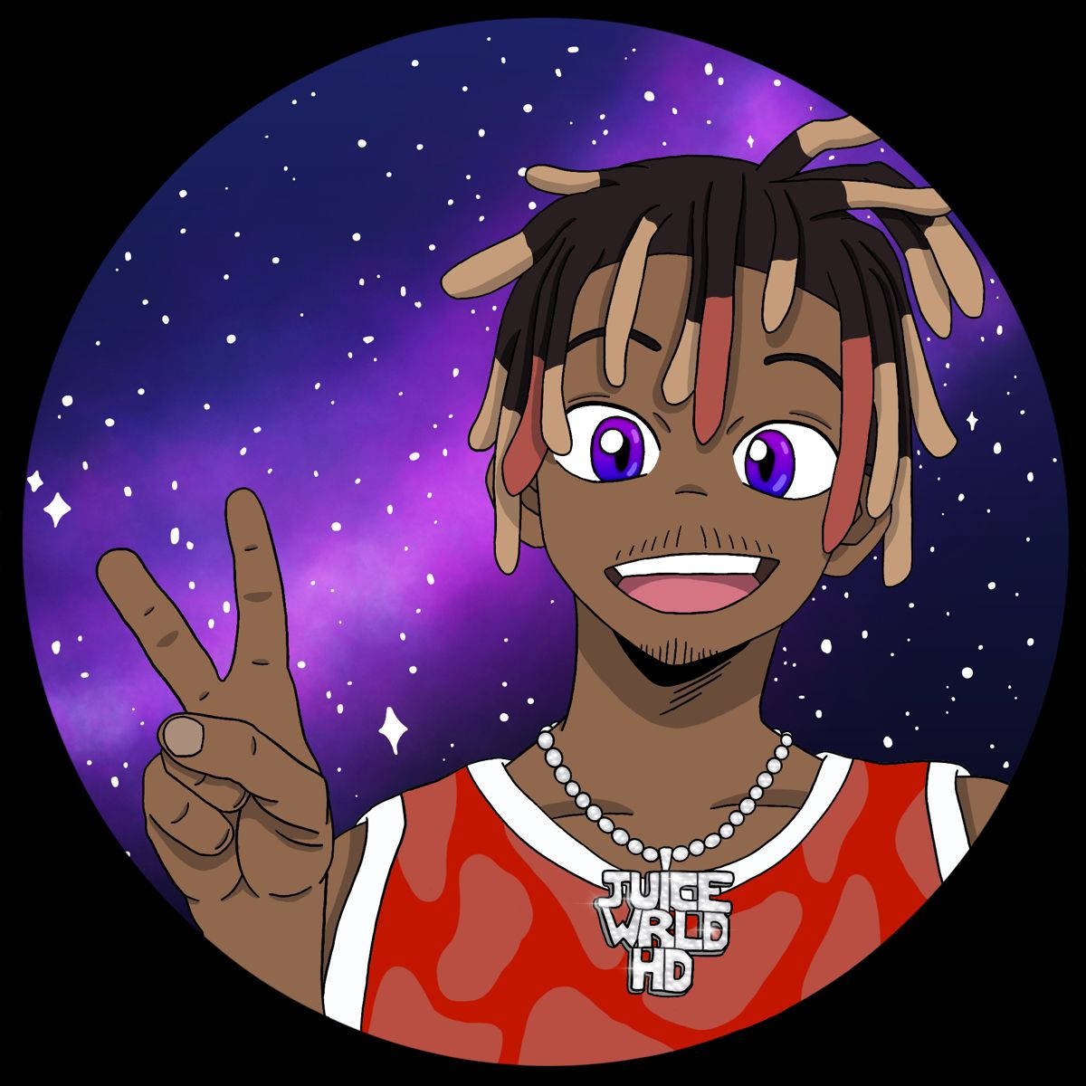 Juice Wrld 动漫星系背景 壁纸