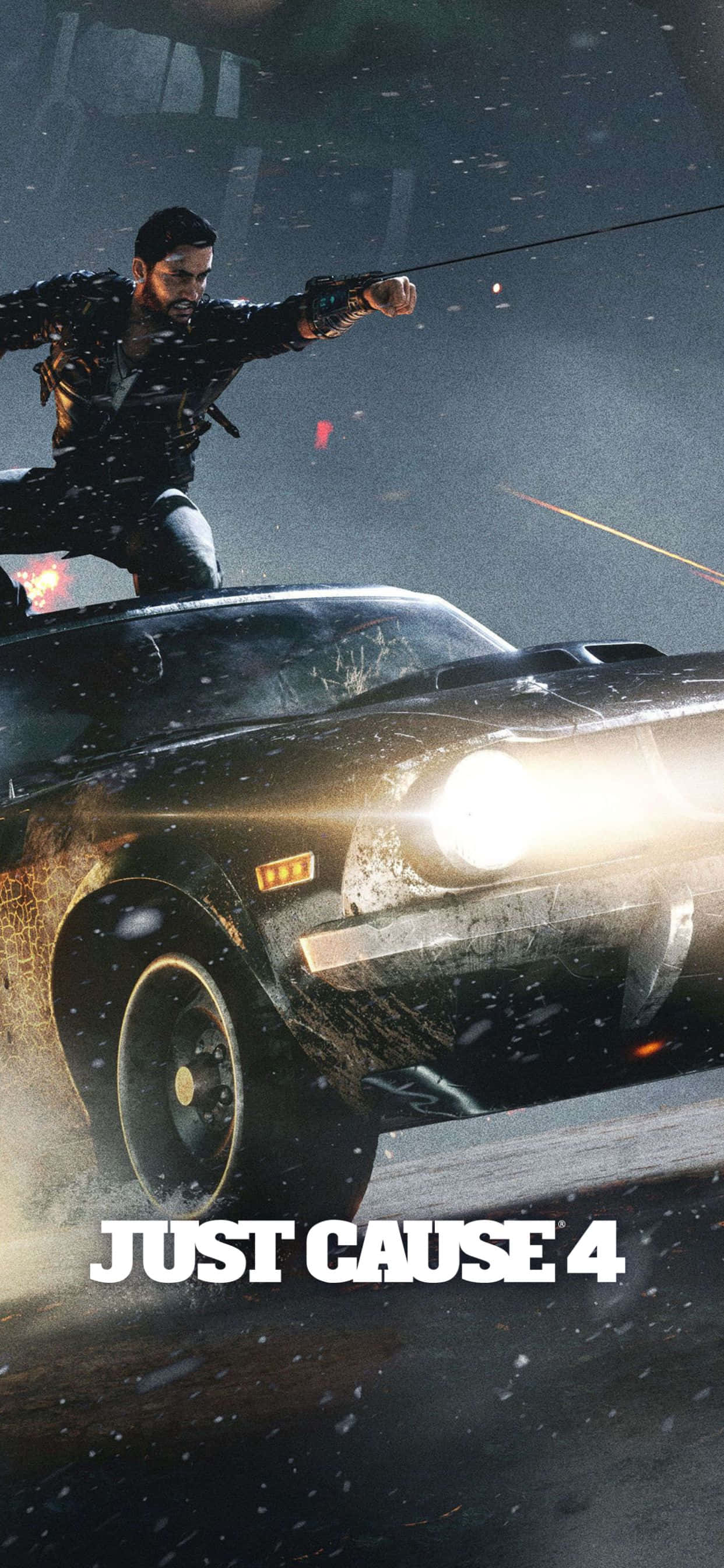 《Just Cause 4》海报：男子驾驶汽车 壁纸