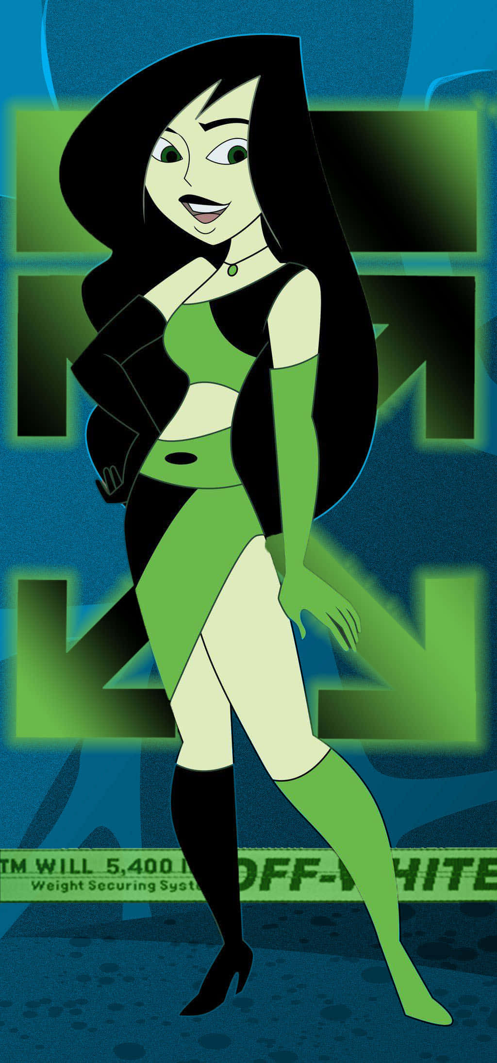 Kim Possible 中的 Shego Off White iPhone 壁纸