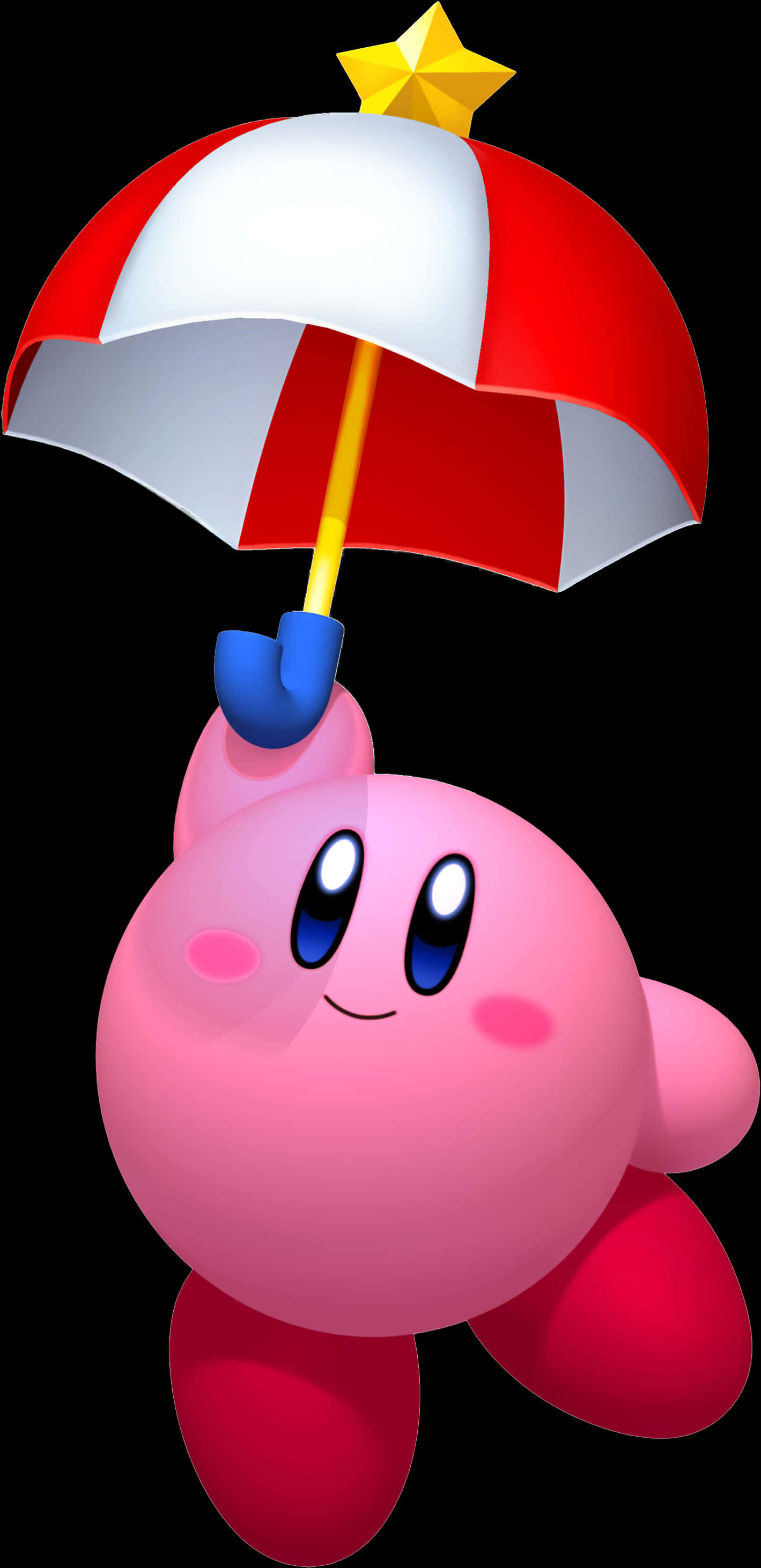 Kirby 撑伞.PNG 壁纸